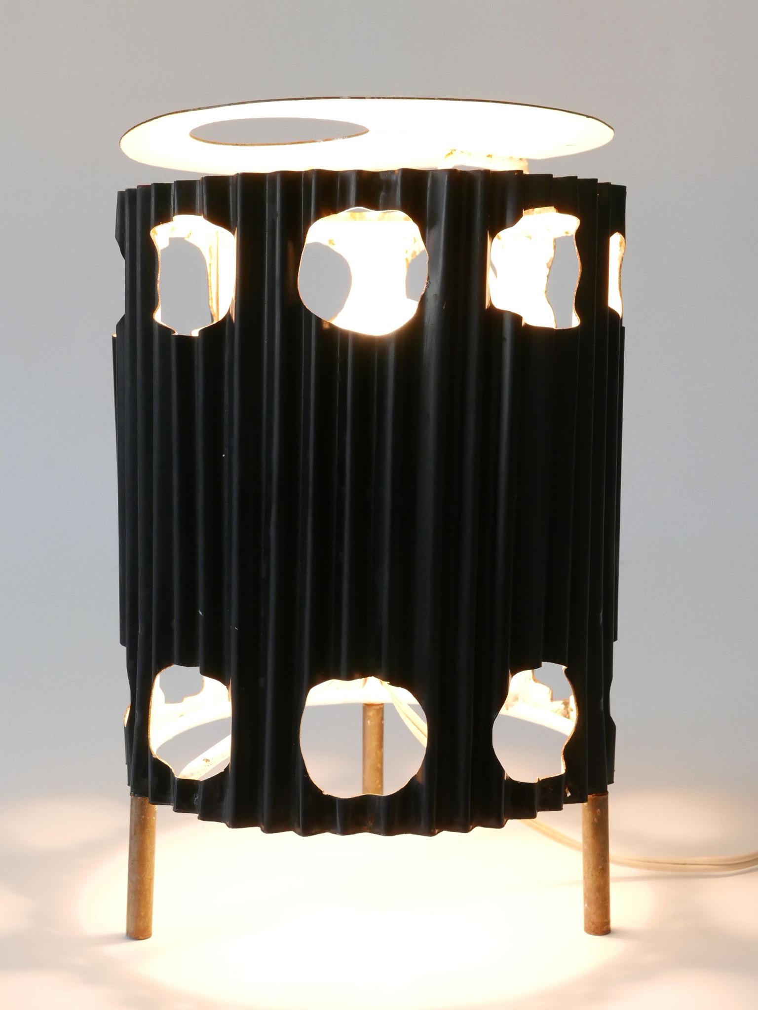Extremely Rare Mid-Century Modern Table Lamp 'Java' by Mathieu Matégot 1950s For Sale 5