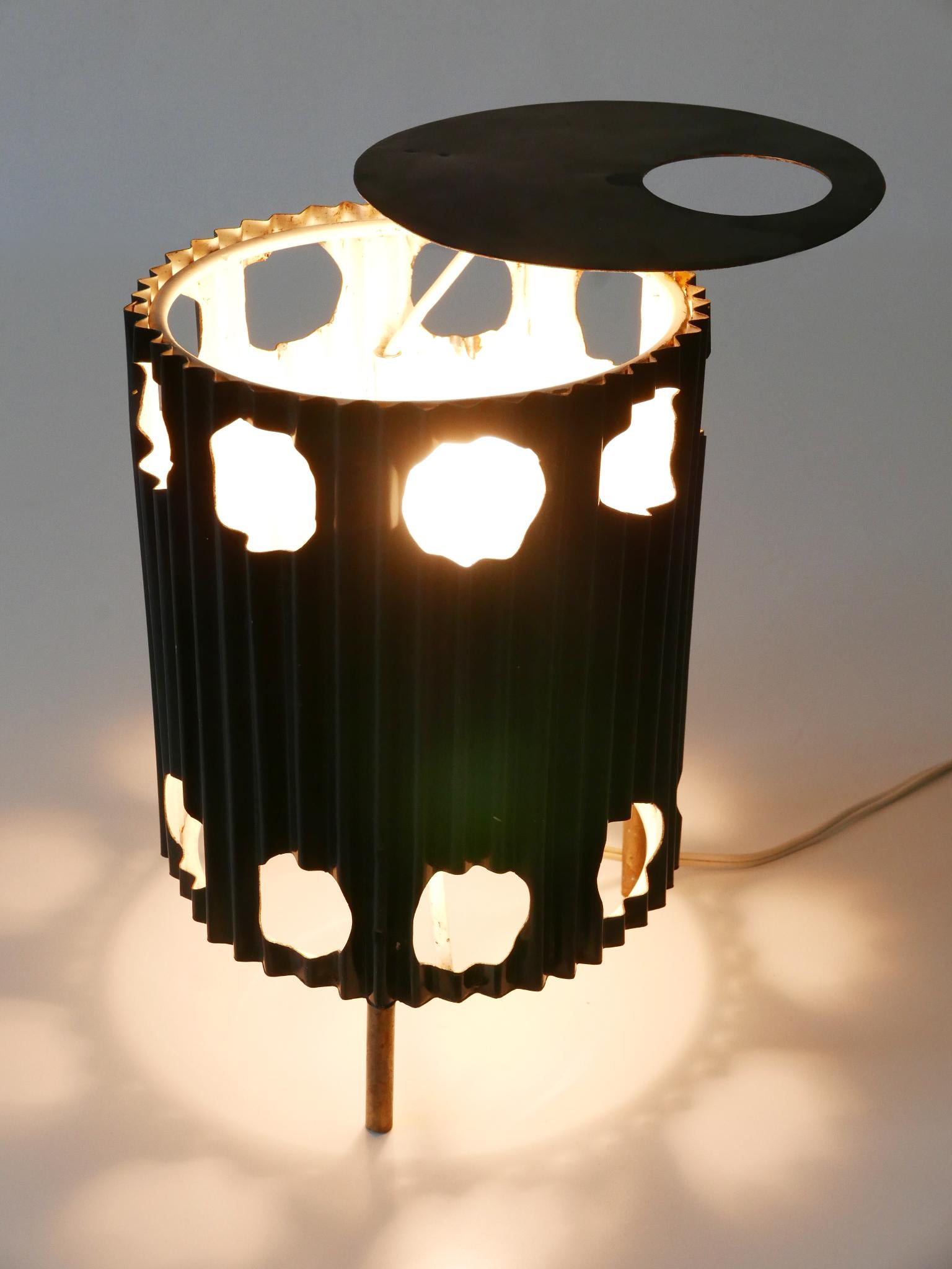 Extremely Rare Mid-Century Modern Table Lamp 'Java' by Mathieu Matégot 1950s For Sale 9