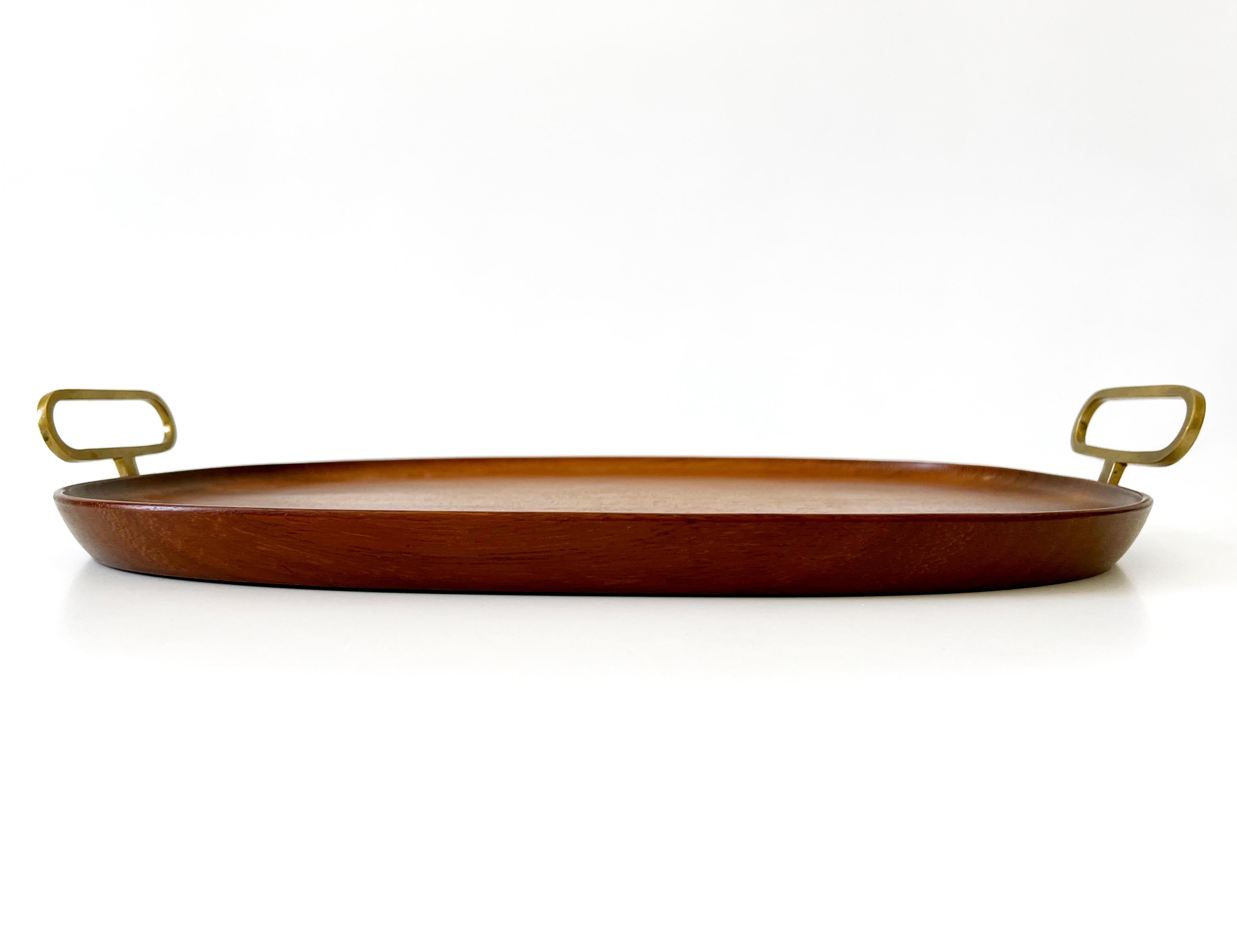 Extremely Rare Mid-Century Modern Teak Serving Tray by Carl Auböck Austria 1950s For Sale 1