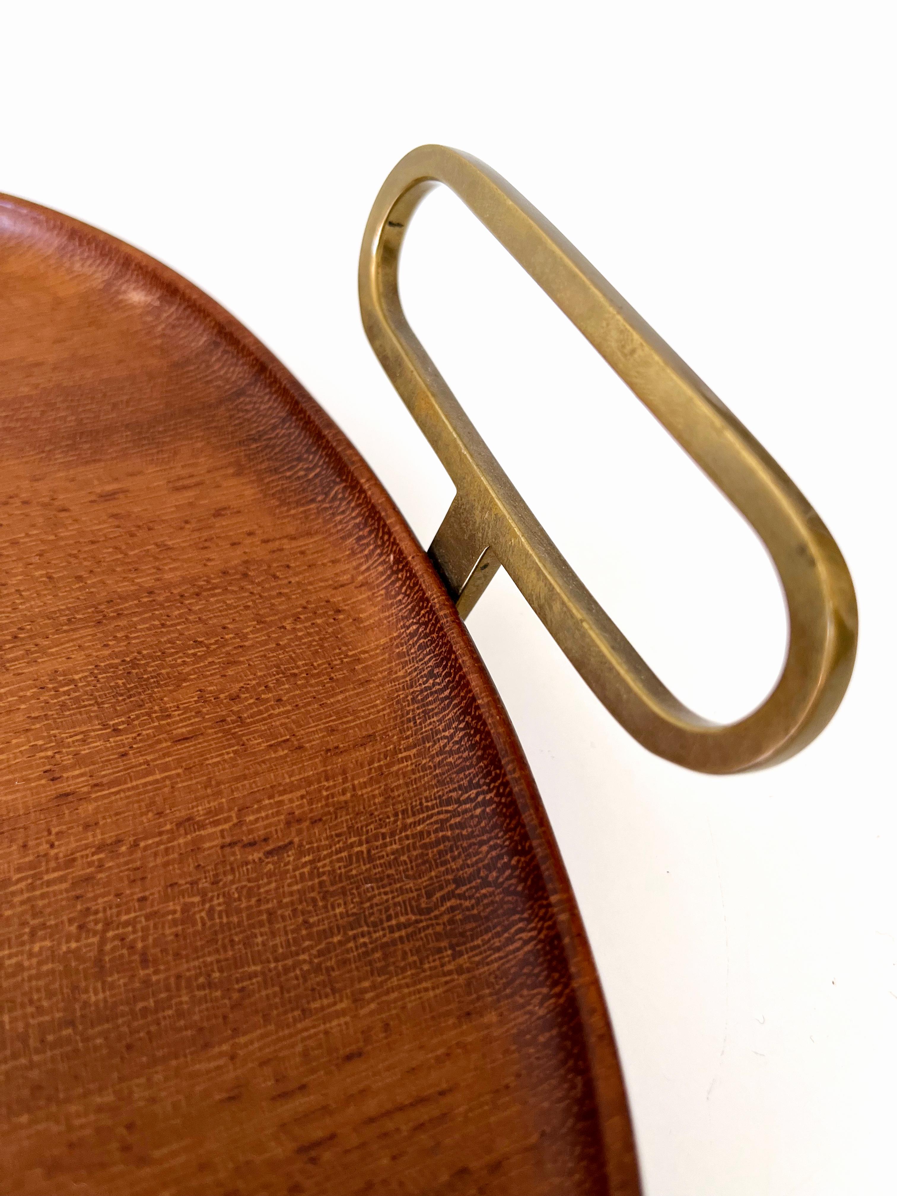 Extremely Rare Mid-Century Modern Teak Serving Tray by Carl Auböck Austria 1950s For Sale 9