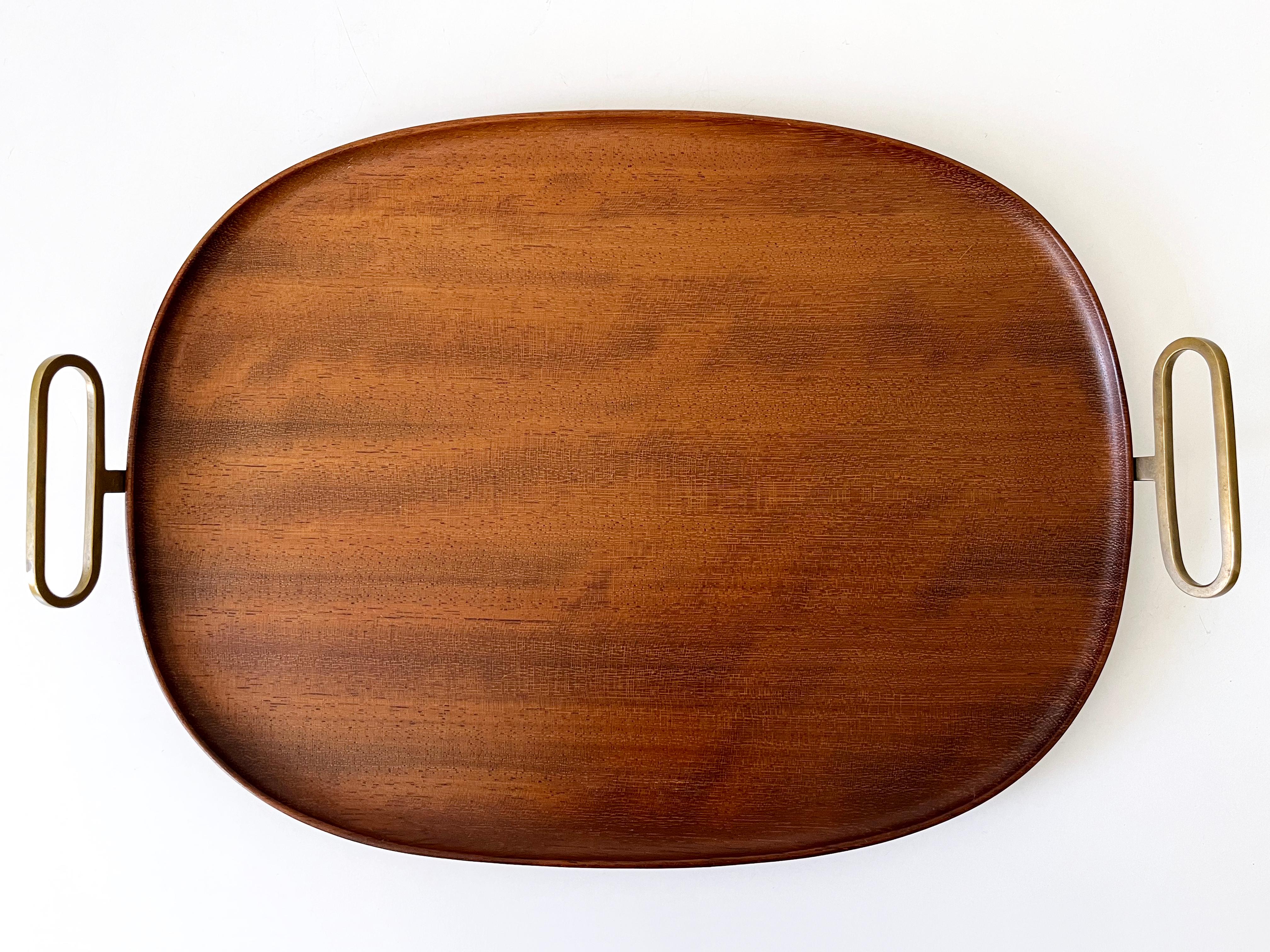 Extremely Rare Mid-Century Modern Teak Serving Tray by Carl Auböck Austria 1950s For Sale 10