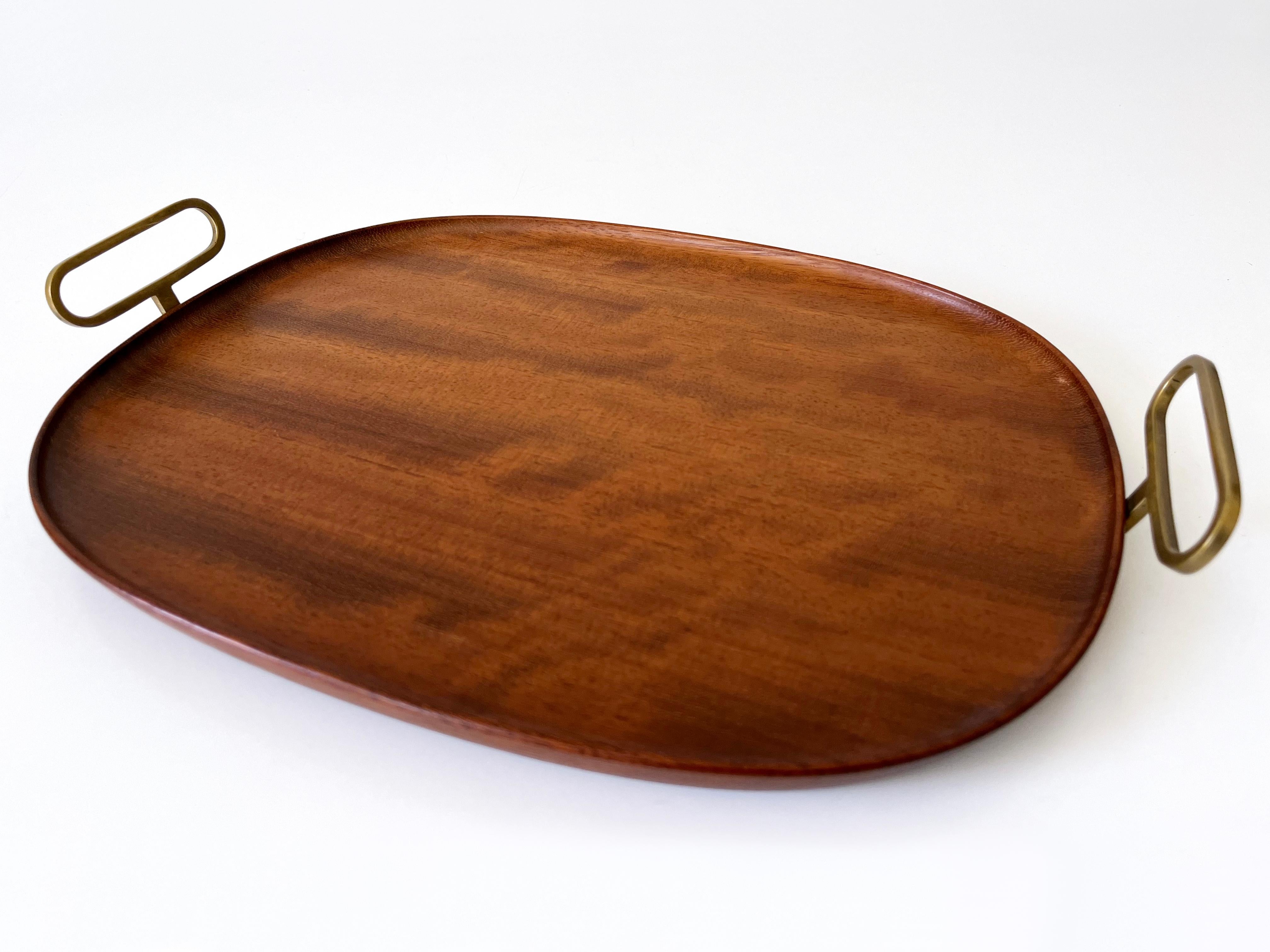 Austrian Extremely Rare Mid-Century Modern Teak Serving Tray by Carl Auböck Austria 1950s For Sale