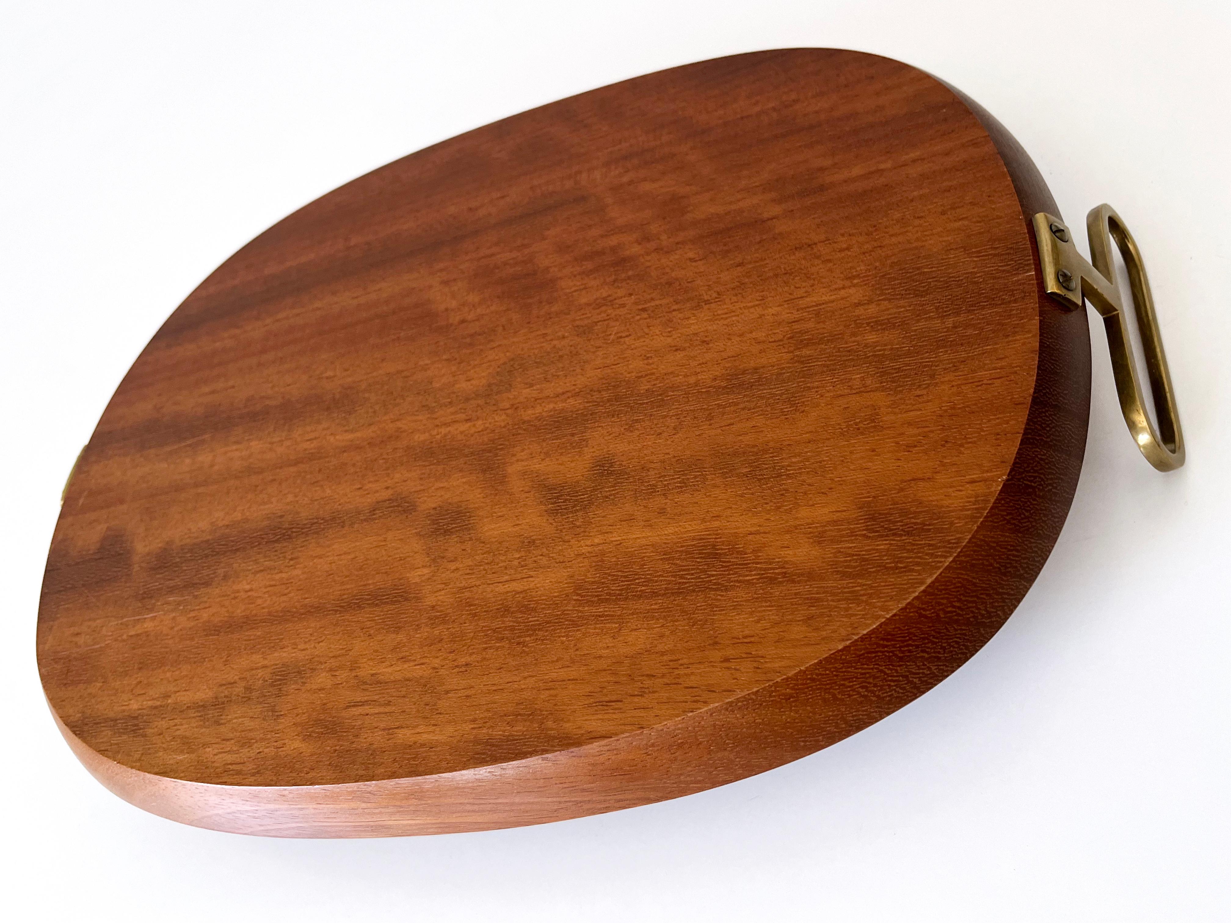 Extremely Rare Mid-Century Modern Teak Serving Tray by Carl Auböck Austria 1950s For Sale 12