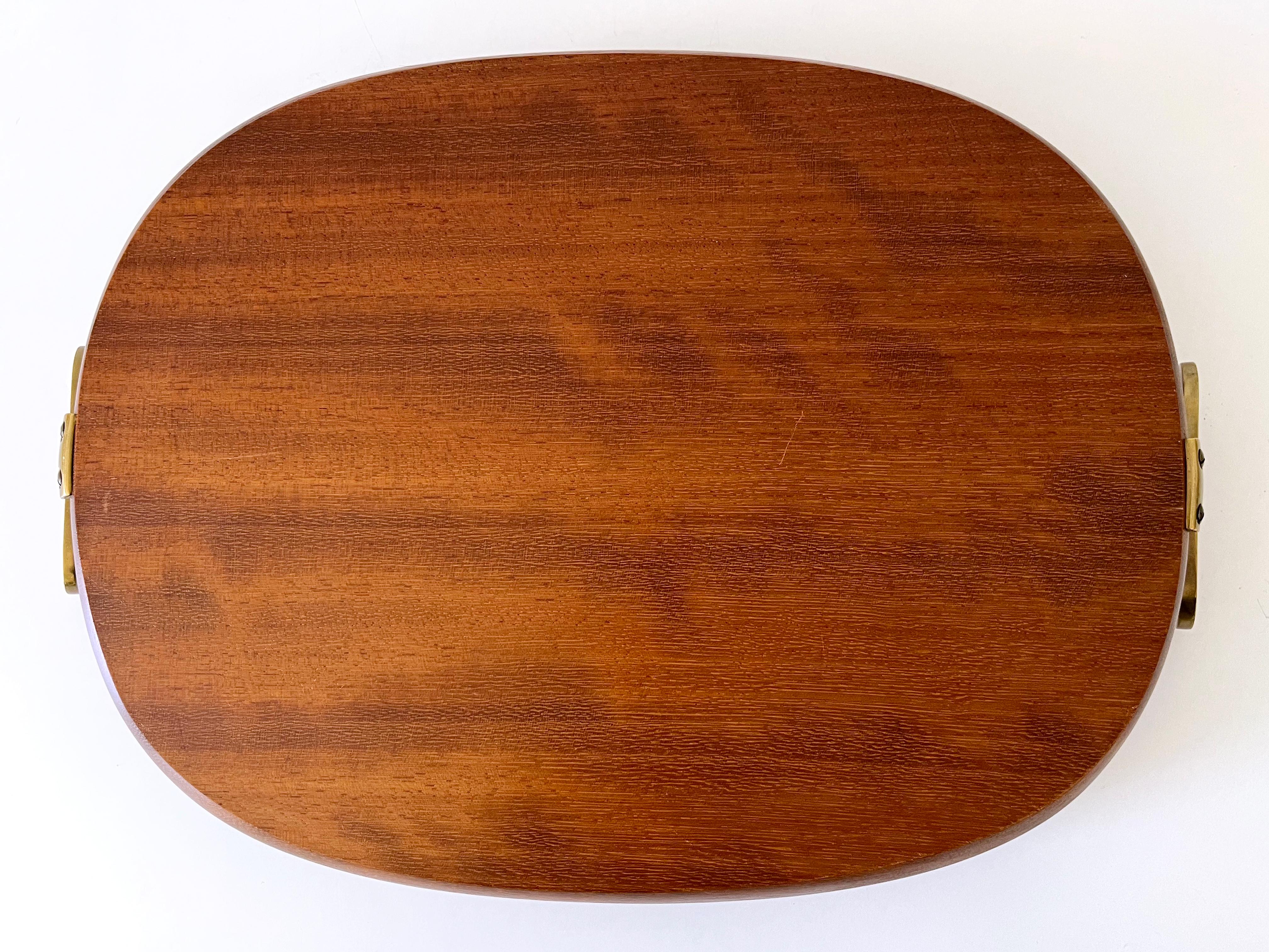 Extremely Rare Mid-Century Modern Teak Serving Tray by Carl Auböck Austria 1950s For Sale 11
