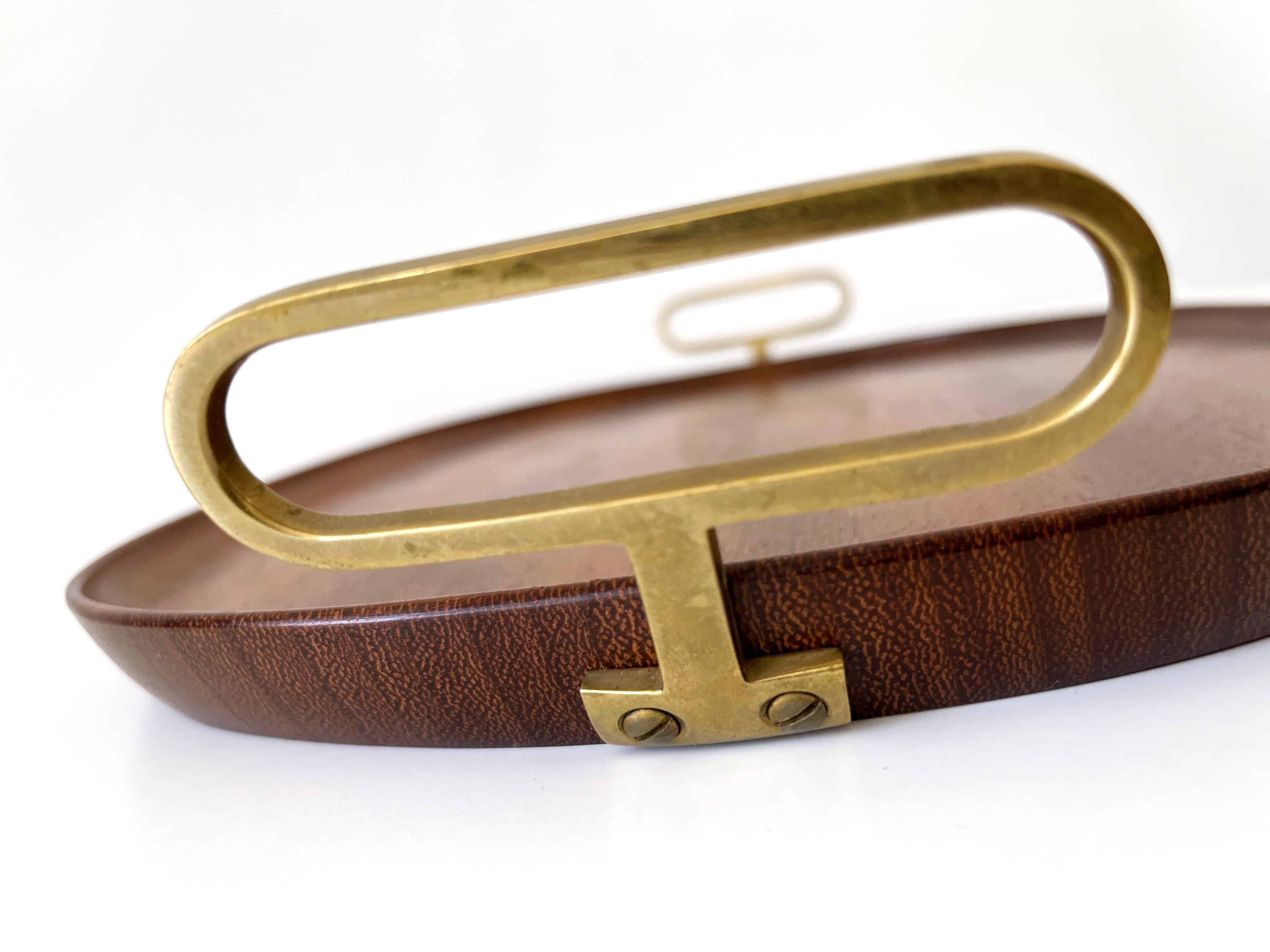 Extremely Rare Mid-Century Modern Teak Serving Tray by Carl Auböck Austria 1950s For Sale 7