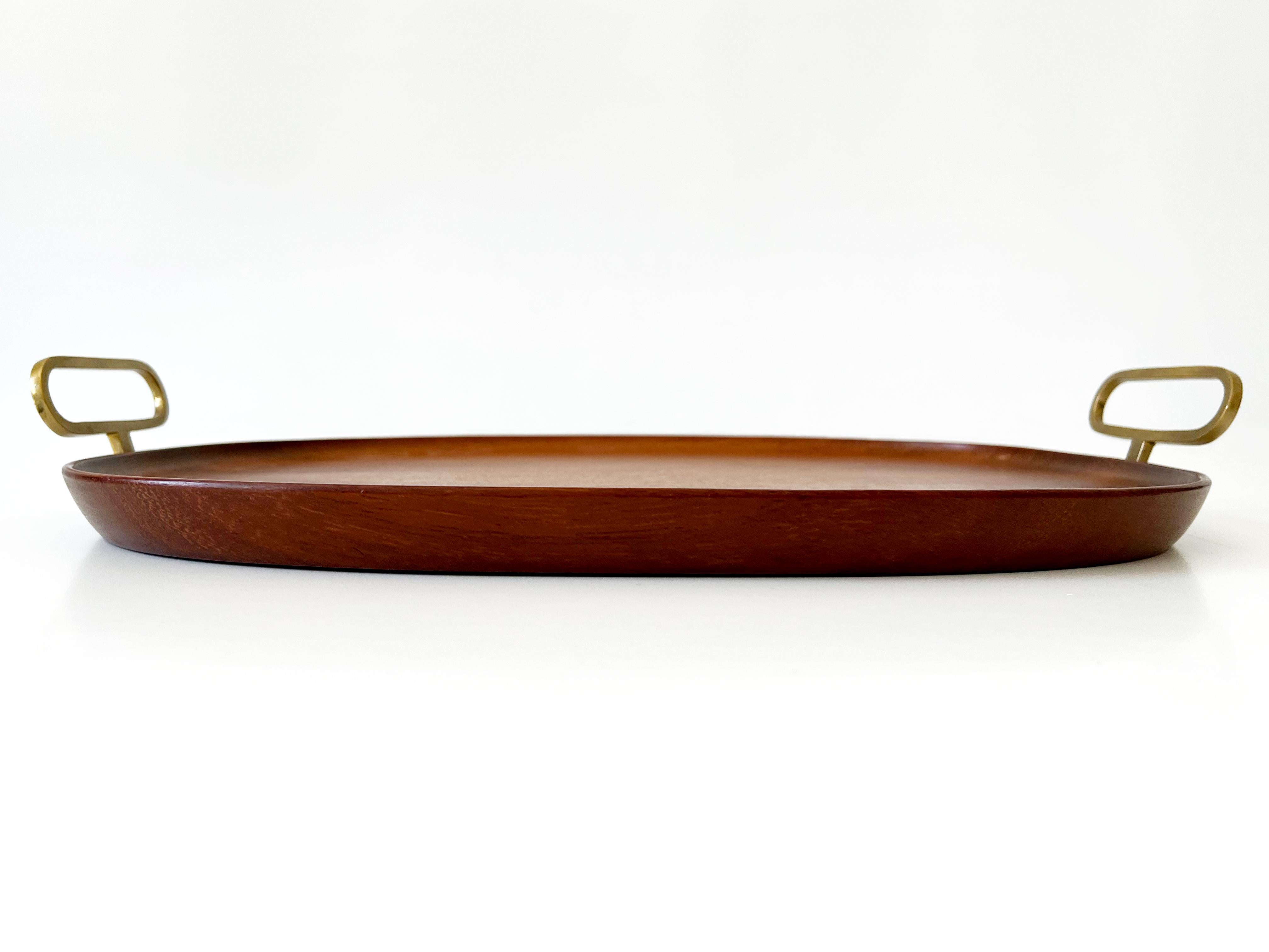 Extremely Rare Mid-Century Modern Teak Serving Tray by Carl Auböck Austria 1950s For Sale 2