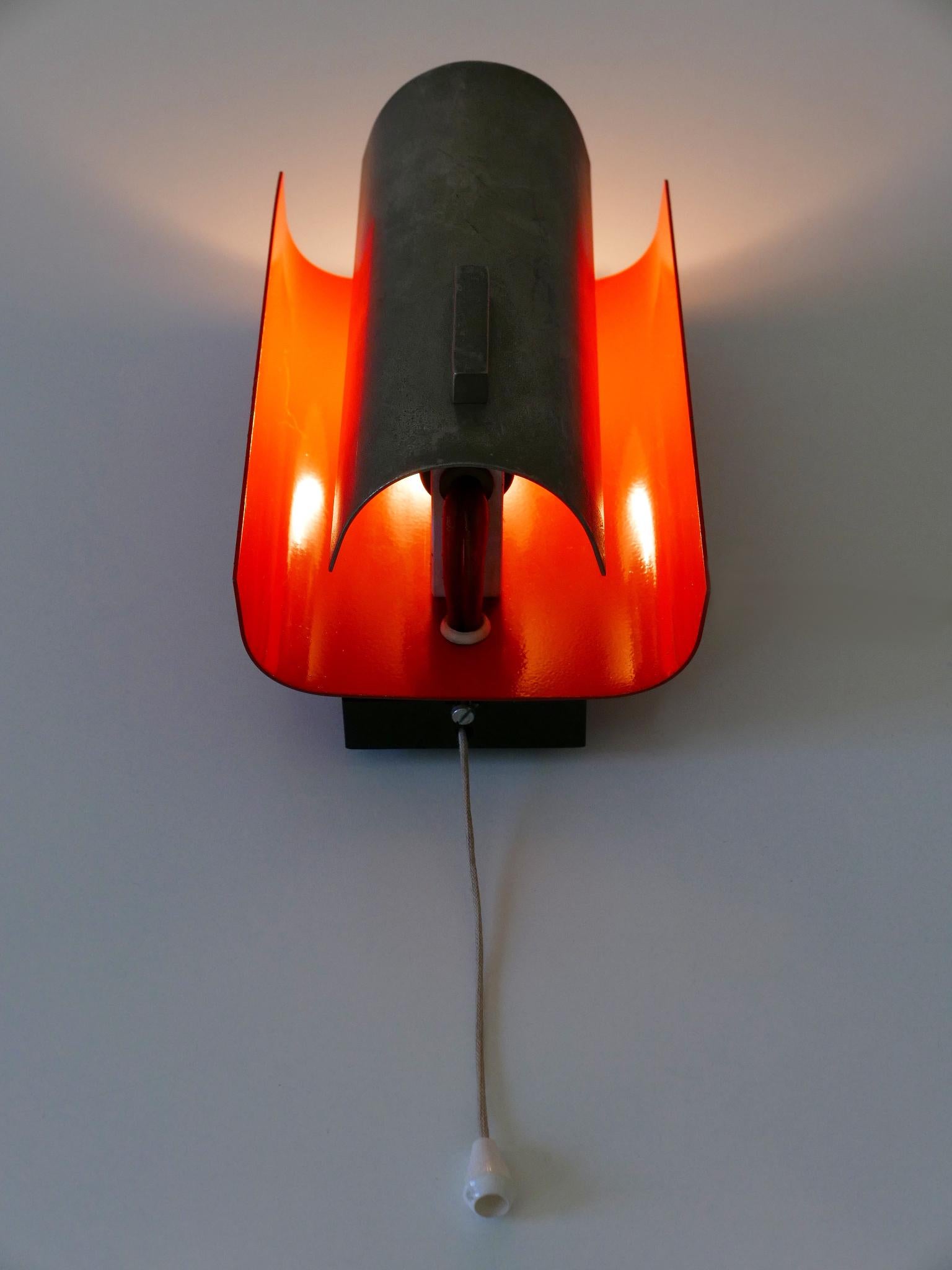 Extrêmement rare applique ou lampe murale du milieu du siècle par Sölken Leuchten Allemagne années 1960 en vente 2
