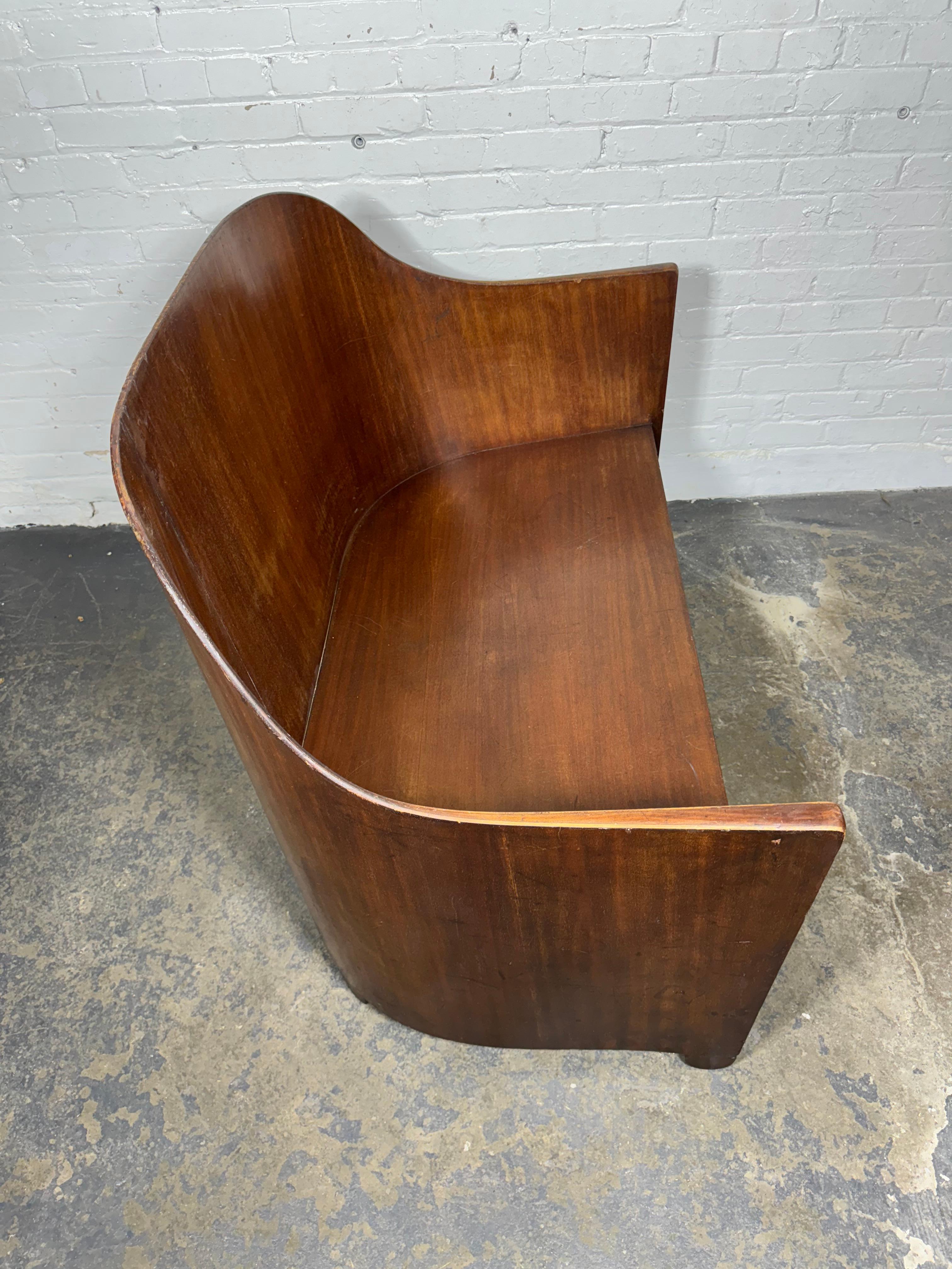 Extremely Rare Modernist Art Deco Settee/Bench by Walter von Nessen c.1929 For Sale 3