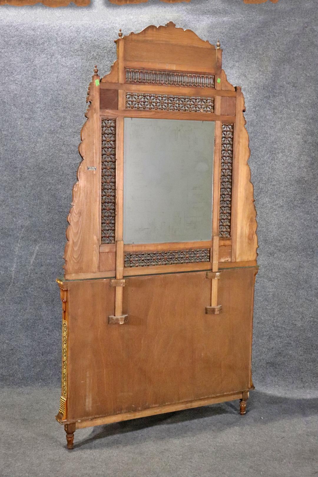 Rarísima Vitrina librería marroquí con incrustaciones de espejo Circa 1890 en venta 14