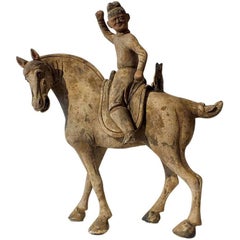 Antique Extremely Rare Mounted Hunter with Lynx
