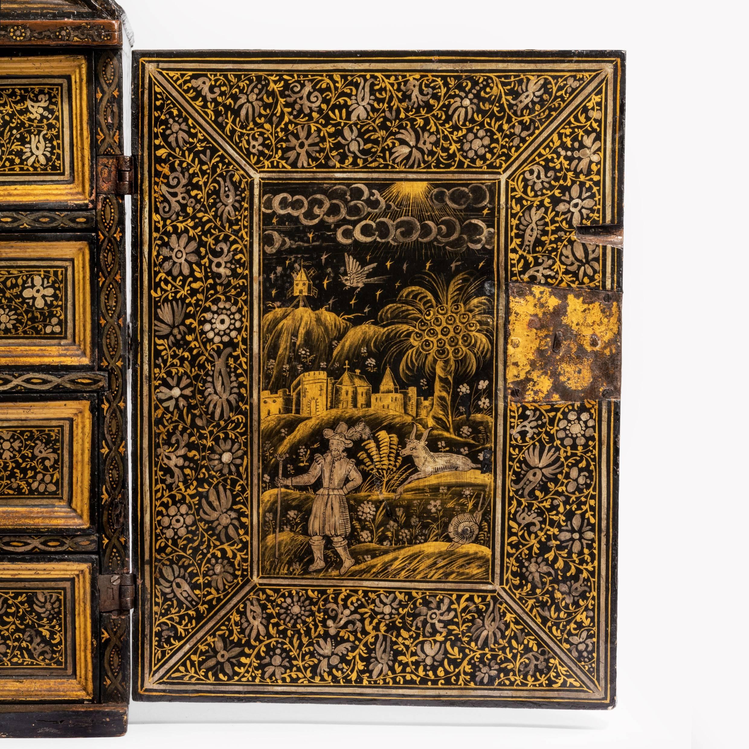 Oak Extremely Rare Museum Quality English Table Cabinet, circa 1620