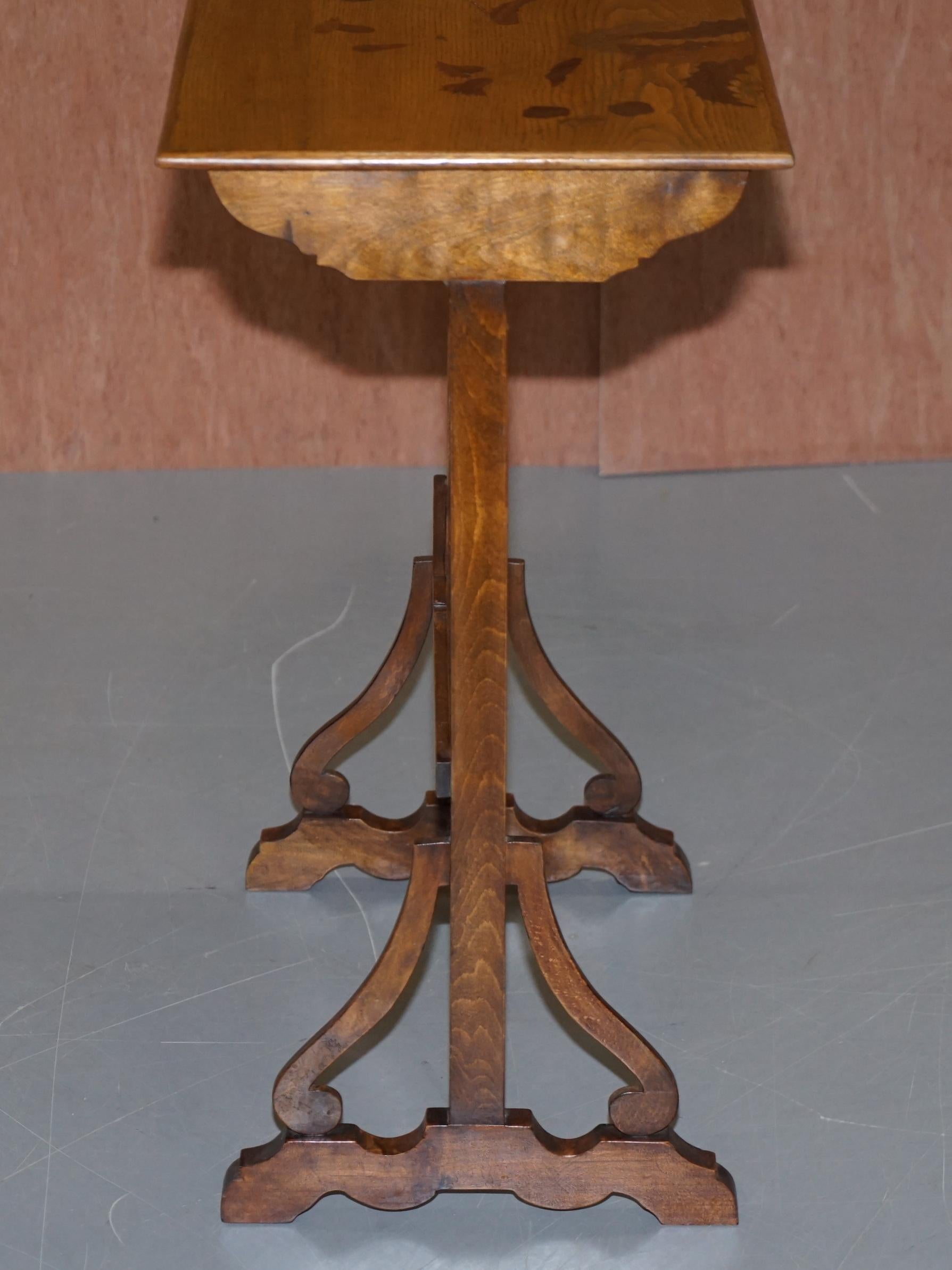 Extremely Rare Nest of Four Emile Galle Specimen Wood Tables Art Nouveau 4 For Sale 7