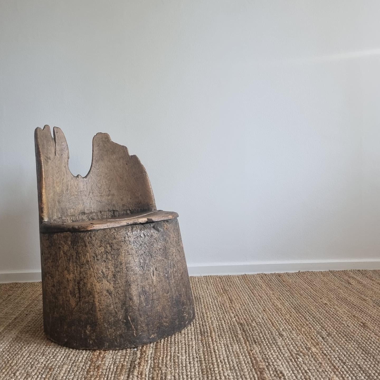 Brutalist Extremely Rare Norwegian Stump Chair