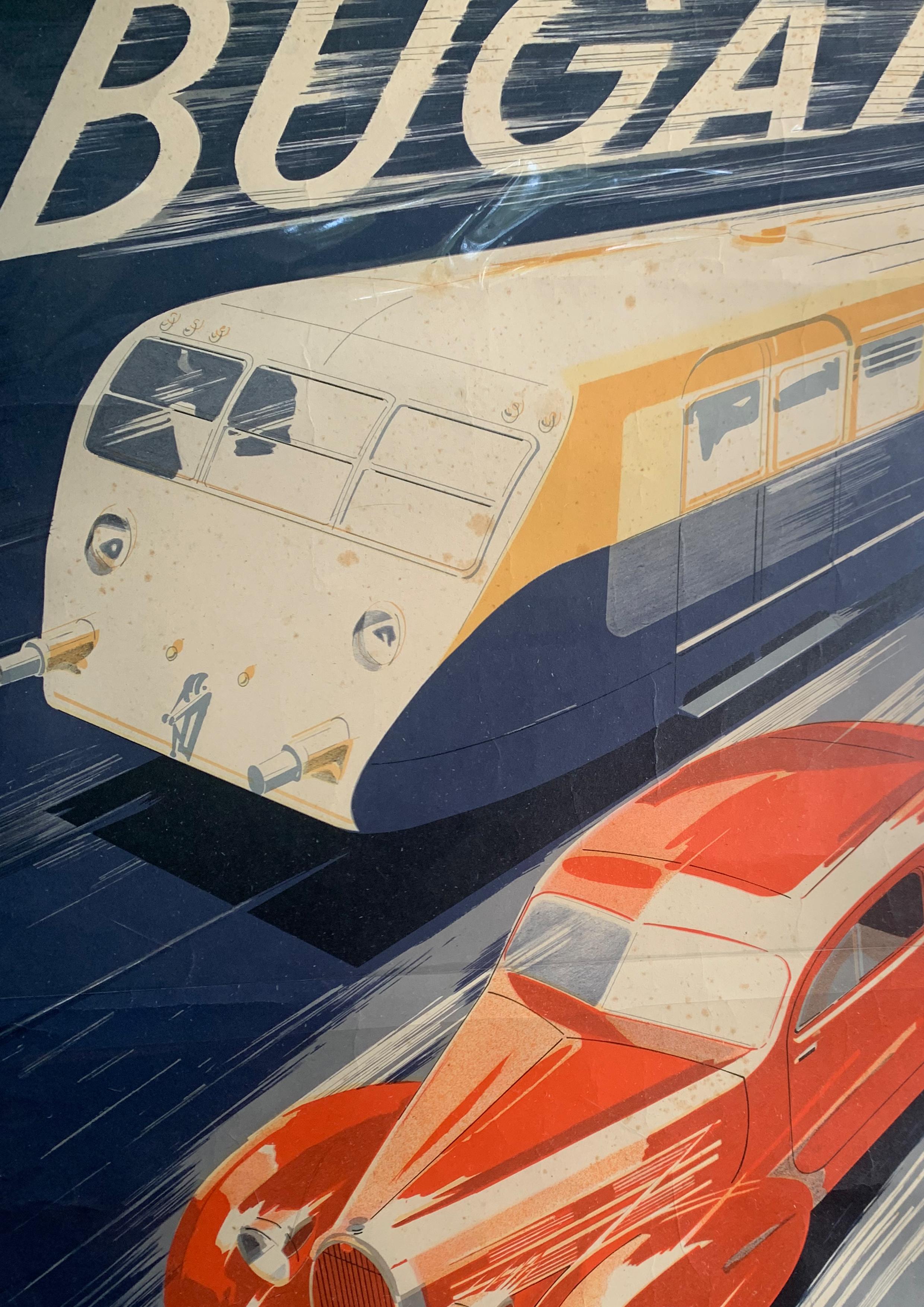 Äußerst seltene Original Bugatti Litho 