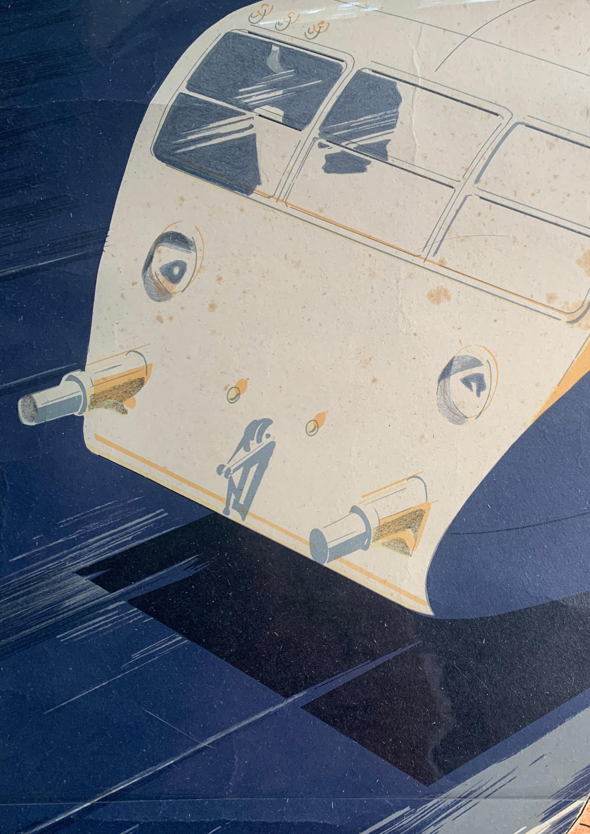 Äußerst seltene Original Bugatti Litho 