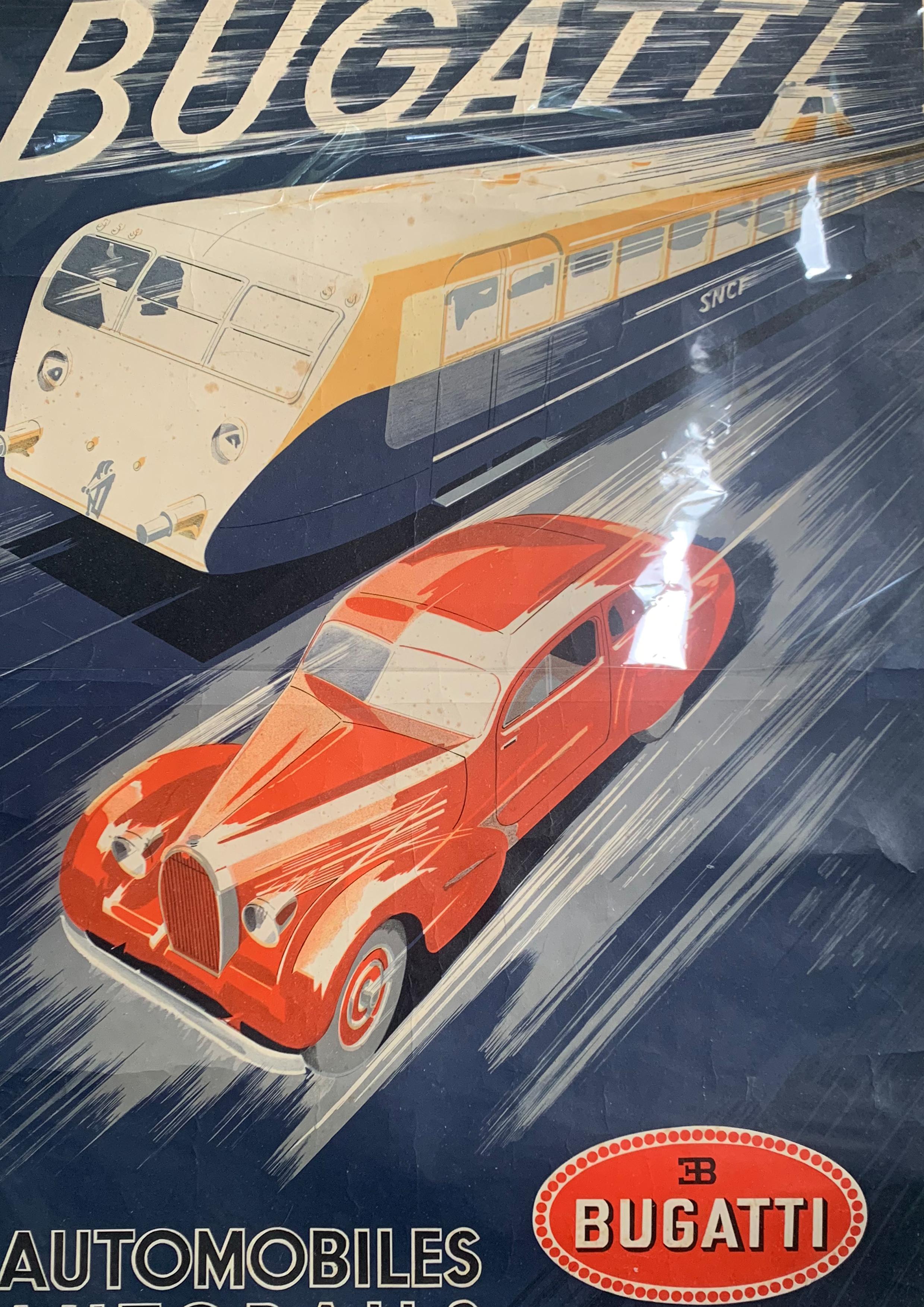 Äußerst seltene Original Bugatti Litho 