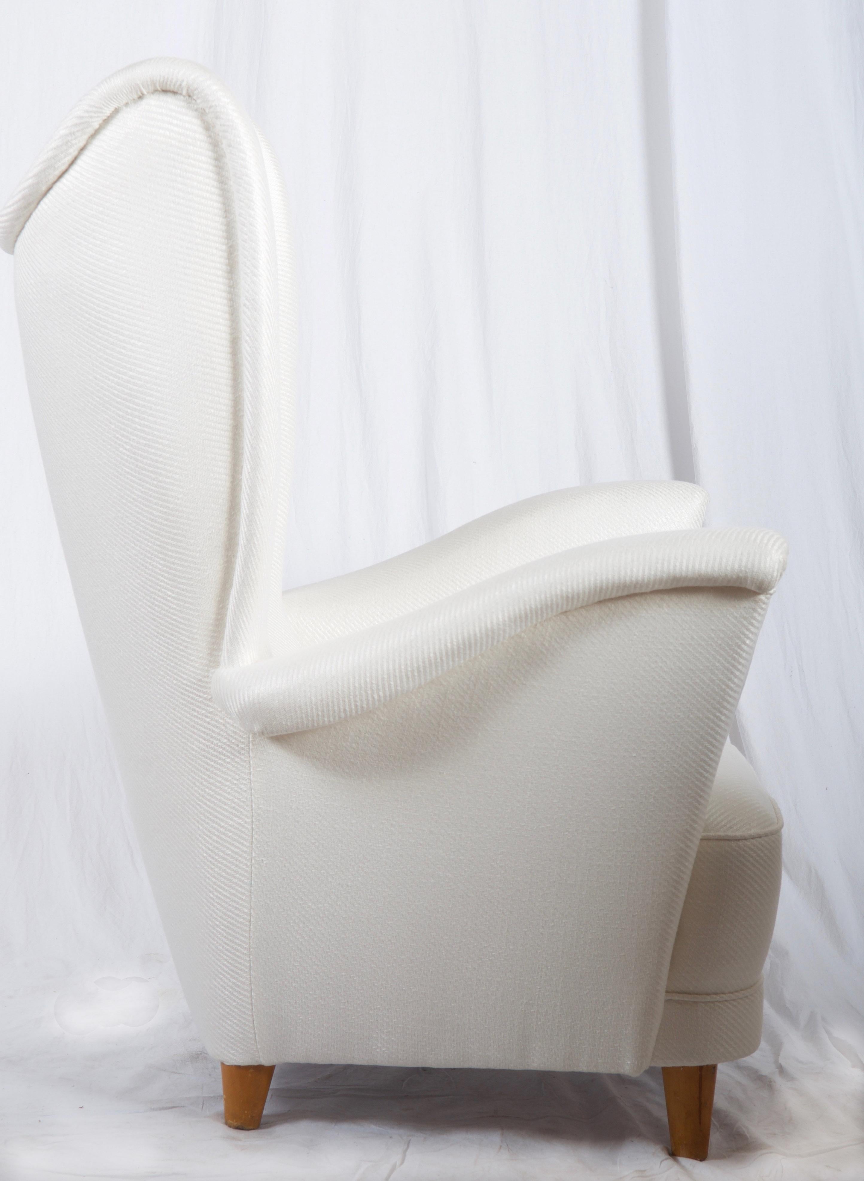Extremely Rare Otto Schulz Wingback Armchair for Boet, Sweden For Sale 7