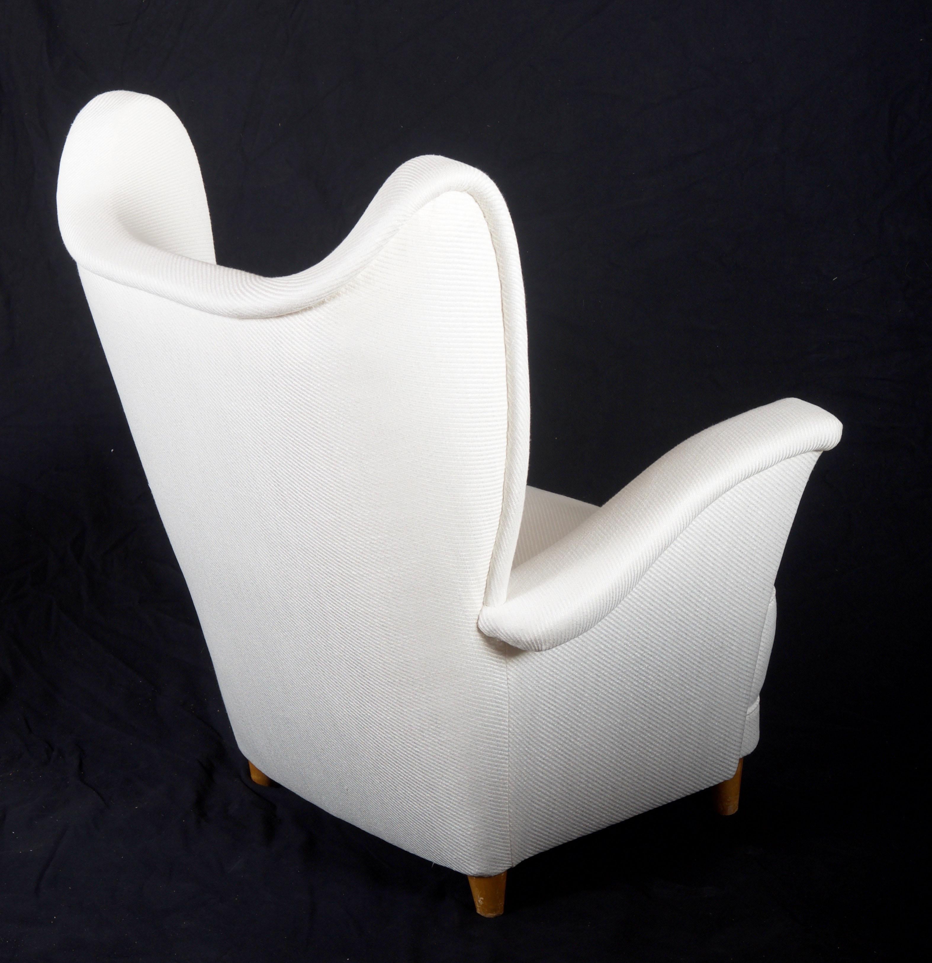 Mid-20th Century Extremely Rare Otto Schulz Wingback Armchair for Boet, Sweden For Sale