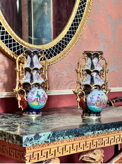 Extremely Rare Pair of 19th Century Chinoiserie Pagoda Vases, circa 1830