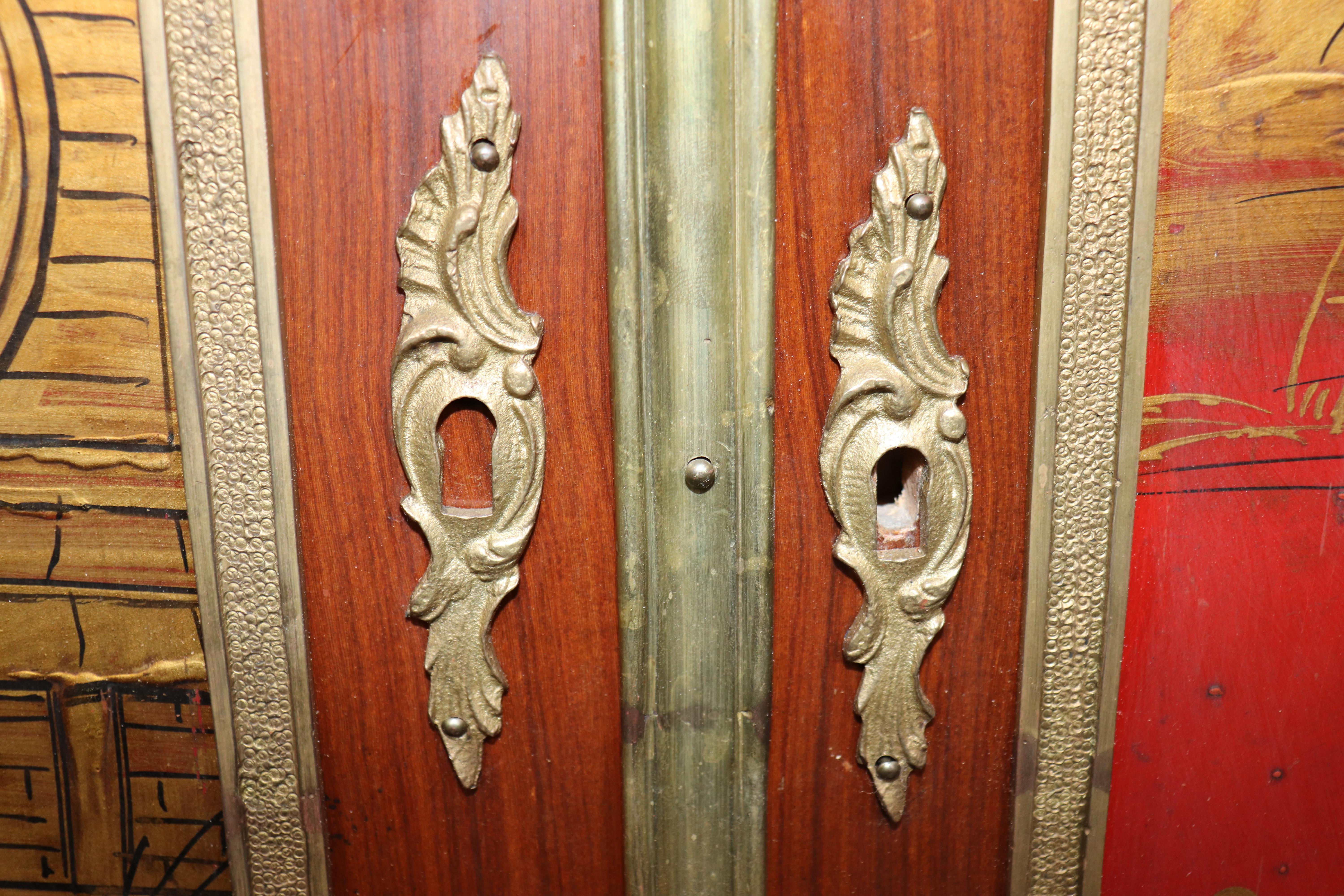 Extremely Rare Pair of Large Scale Maison Jansen Chinoiserie Buffets 3