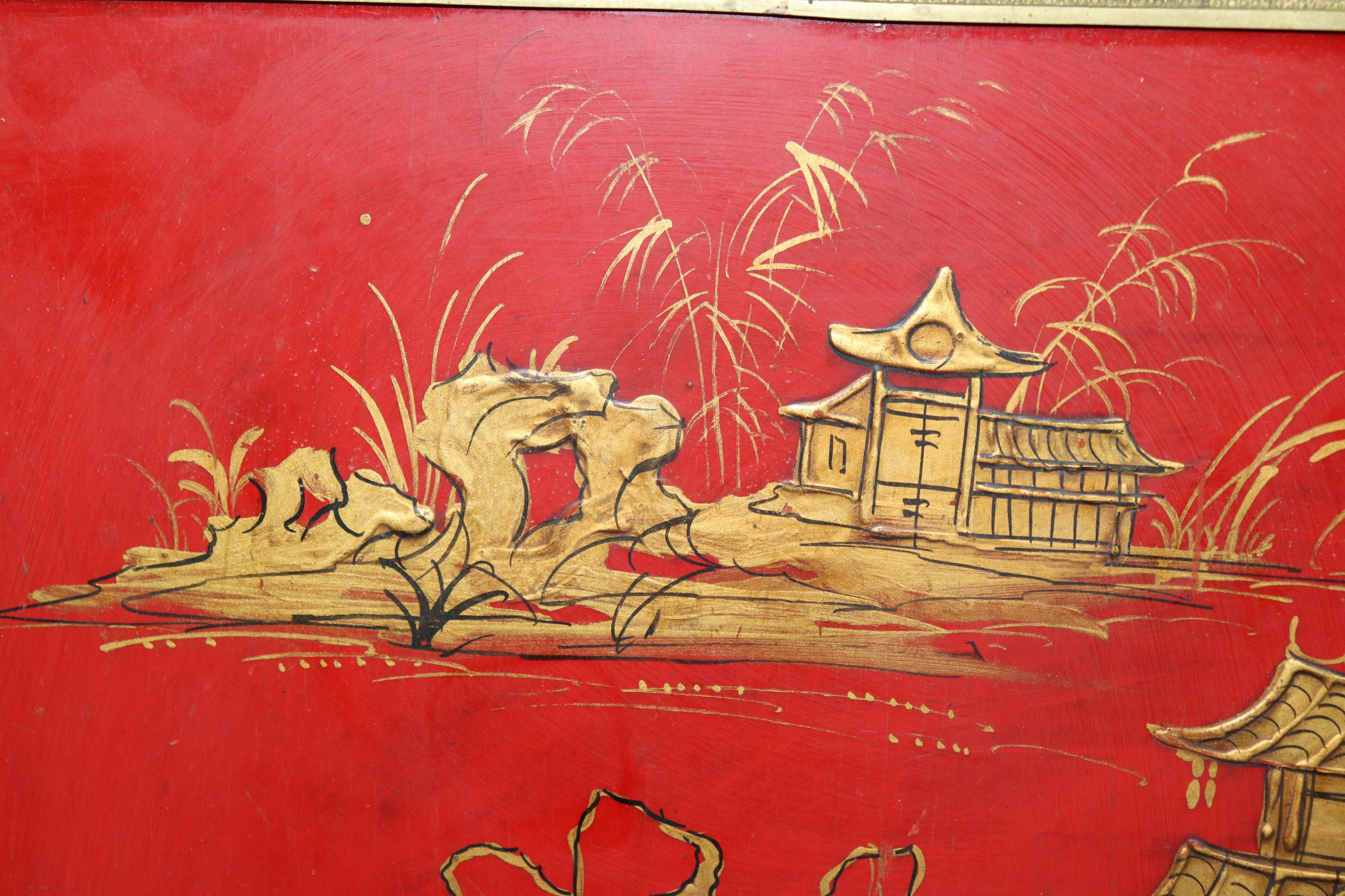 Extremely Rare Pair of Large Scale Maison Jansen Chinoiserie Buffets 7