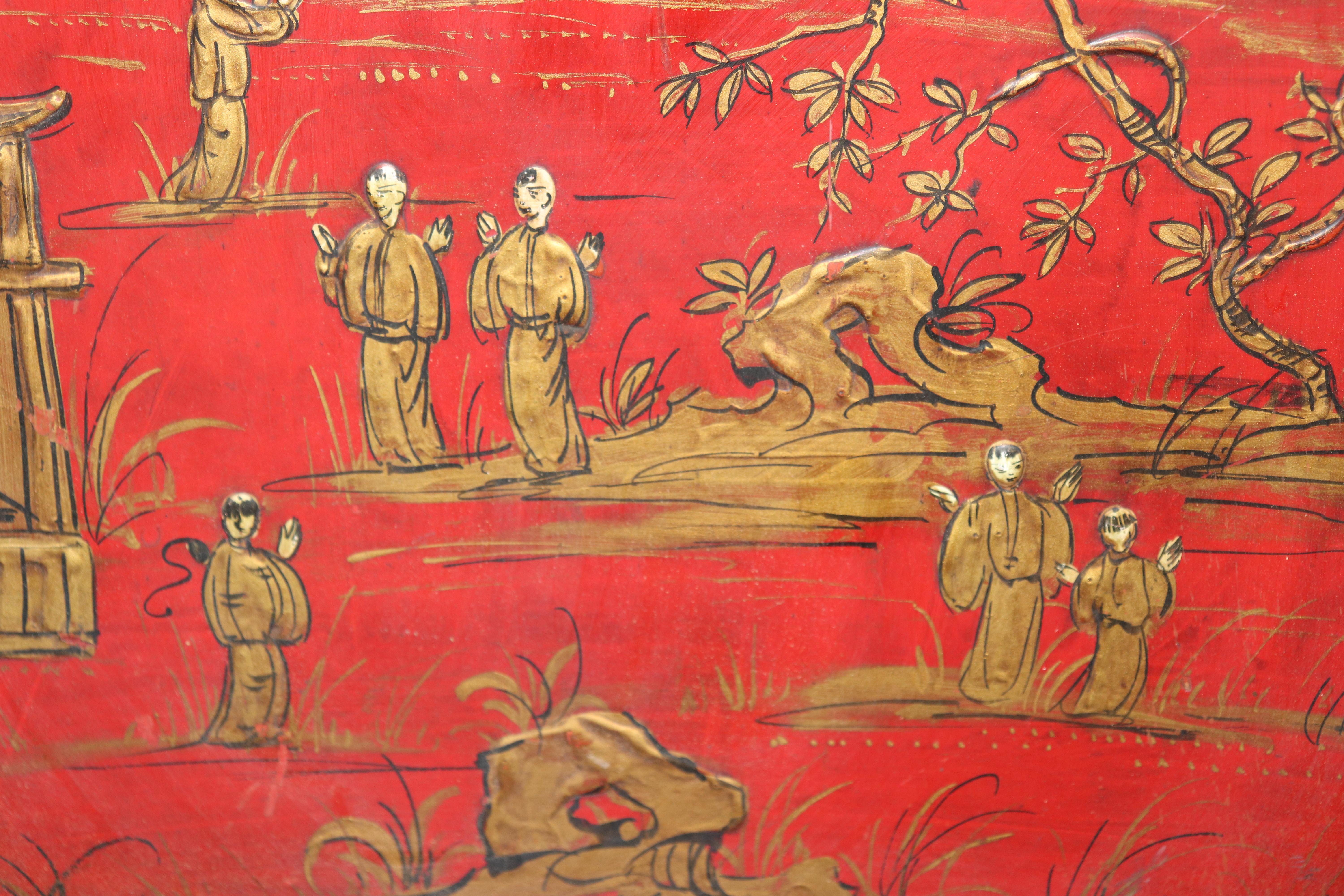 Extremely Rare Pair of Large Scale Maison Jansen Chinoiserie Buffets 8