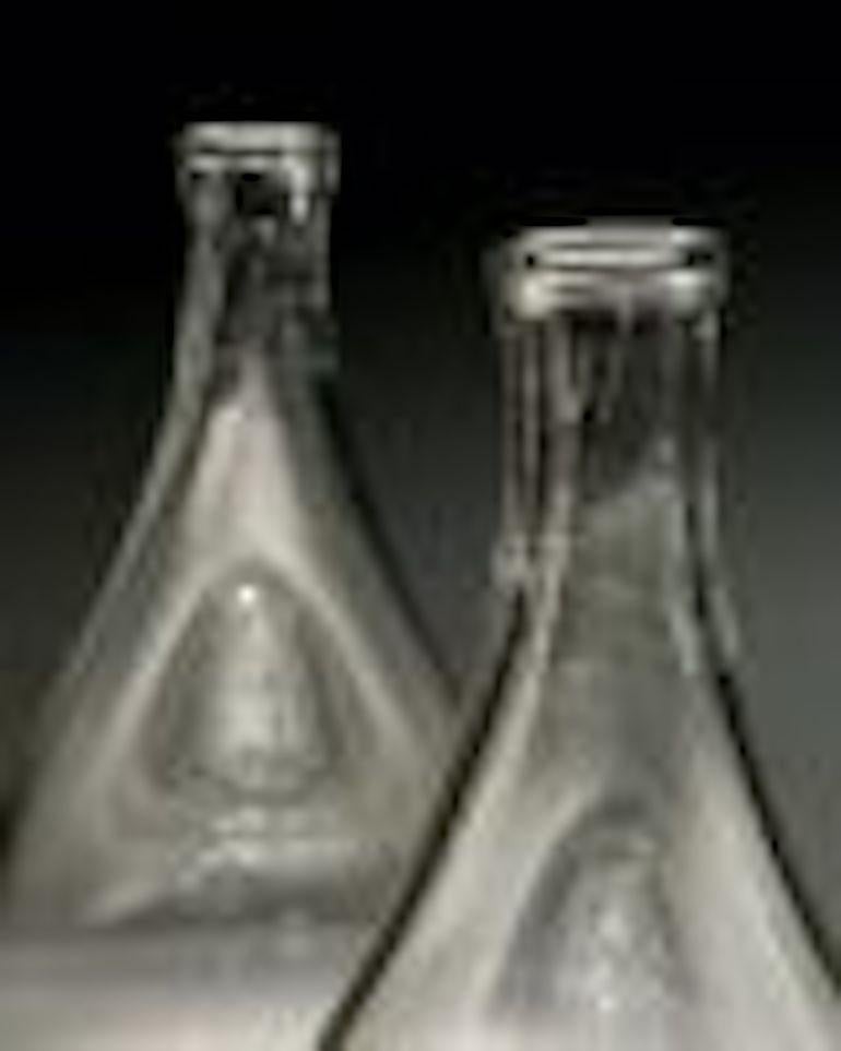 18th Century Extremely Rare Pair of Magnum Serving Bottles
