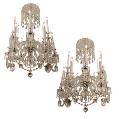 Coppia estremamente rara di lampadari vittoriani di qualità e dimensioni di F. & C. Osler