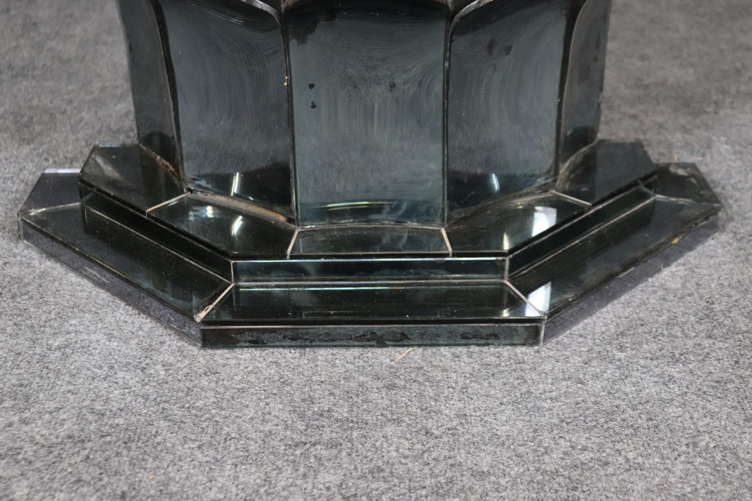 Extremely Rare Period French Art Deco Smoked Mirror Console Table Circa 1920s 4