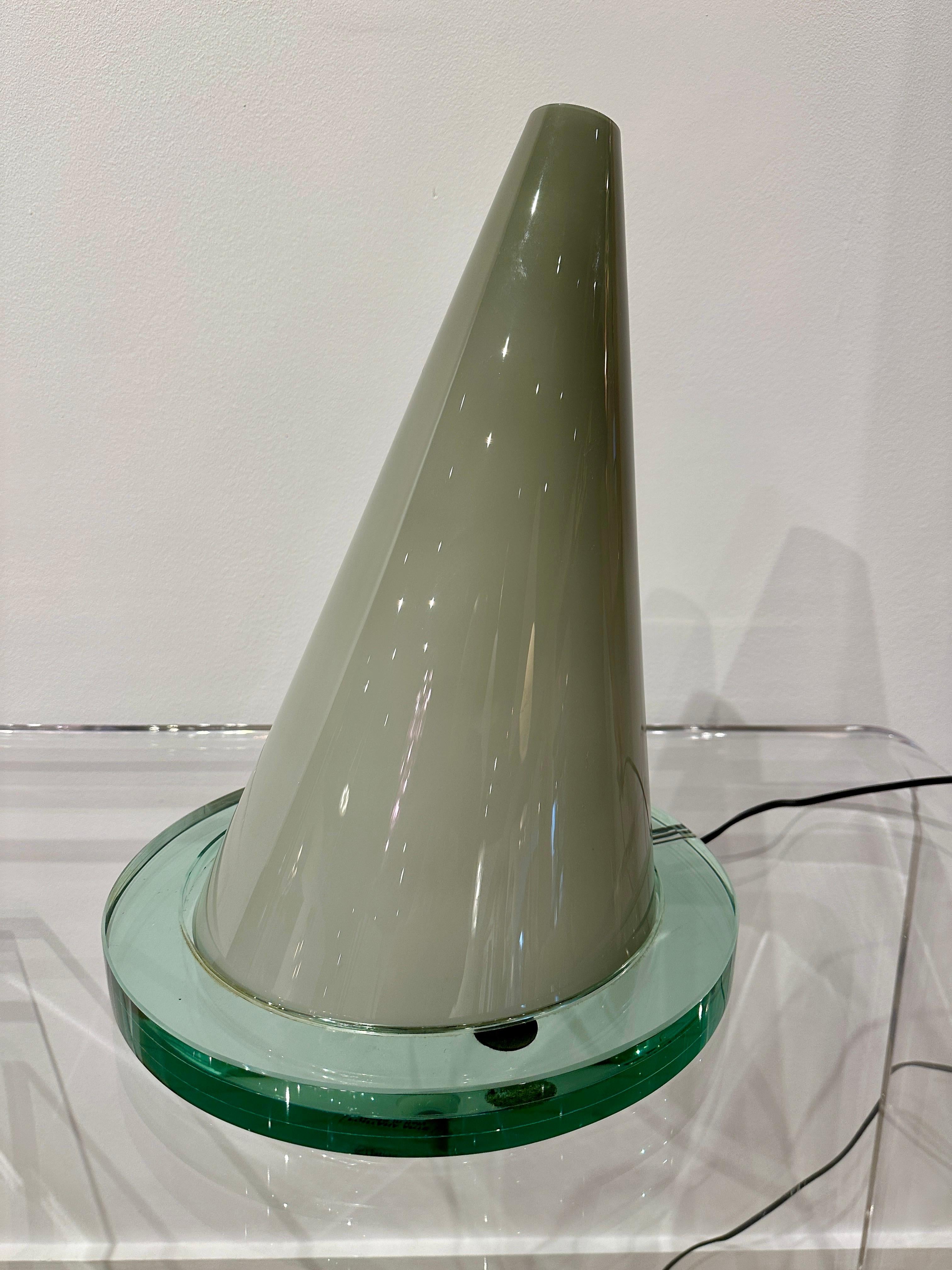 Extremely Rare Post-Modern Fontana Arte OZ Murano Cone Lamp For Sale 3