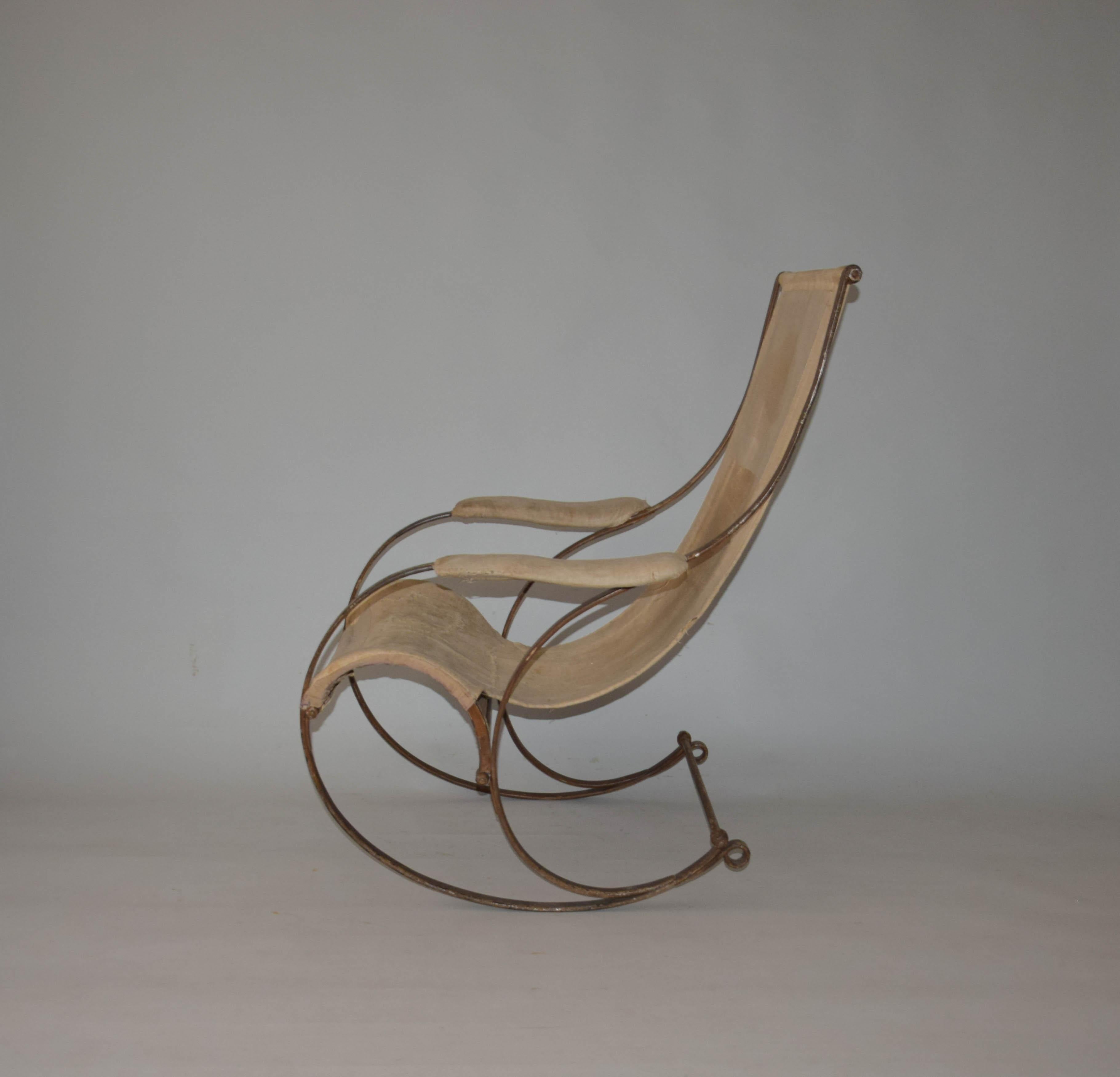 Extremely Rare Rocking Chair by Peter Cooper, 1850s For Sale 2