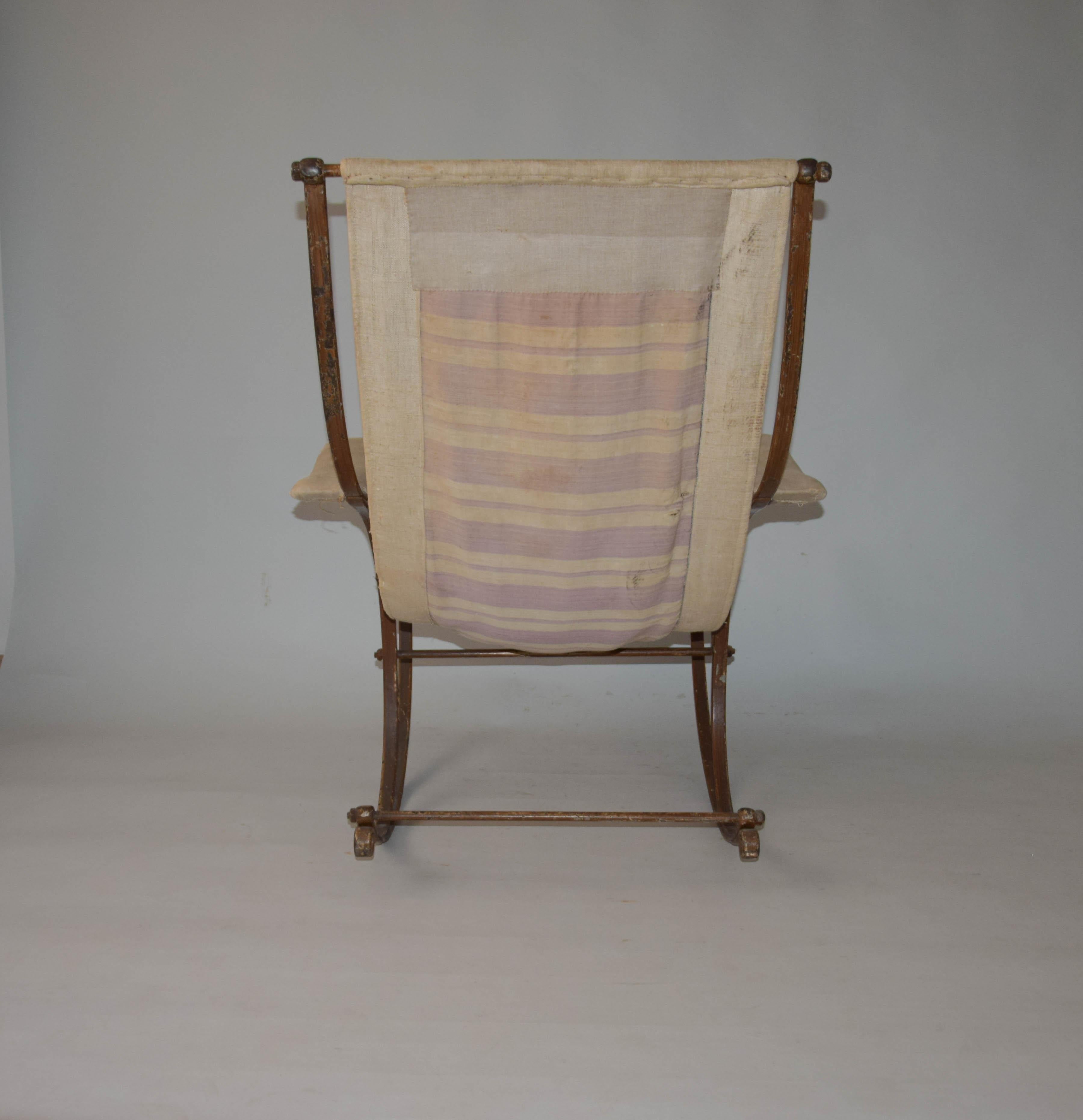 Extremely Rare Rocking Chair by Peter Cooper, 1850s For Sale 3