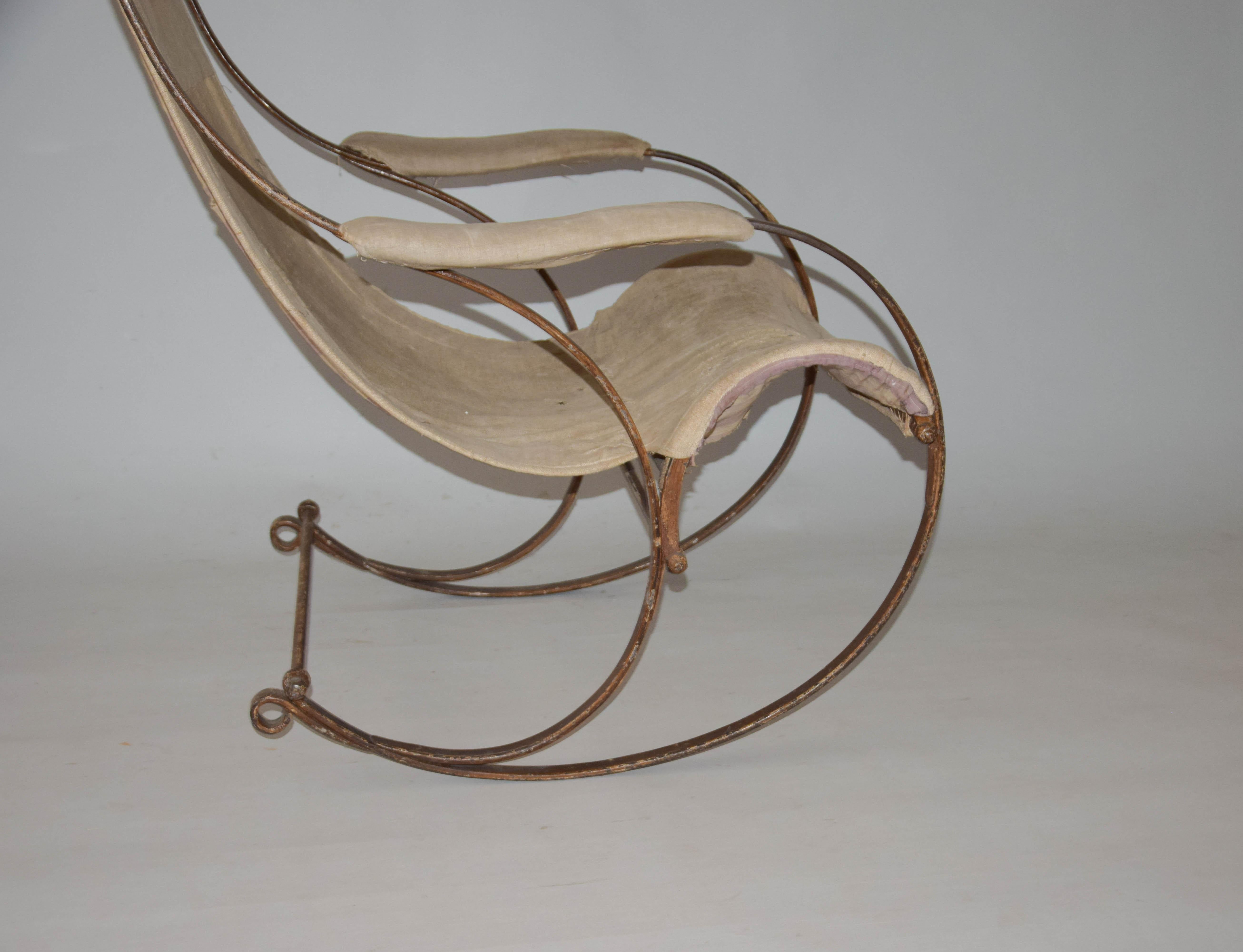 Extremely Rare Rocking Chair by Peter Cooper, 1850s For Sale 5