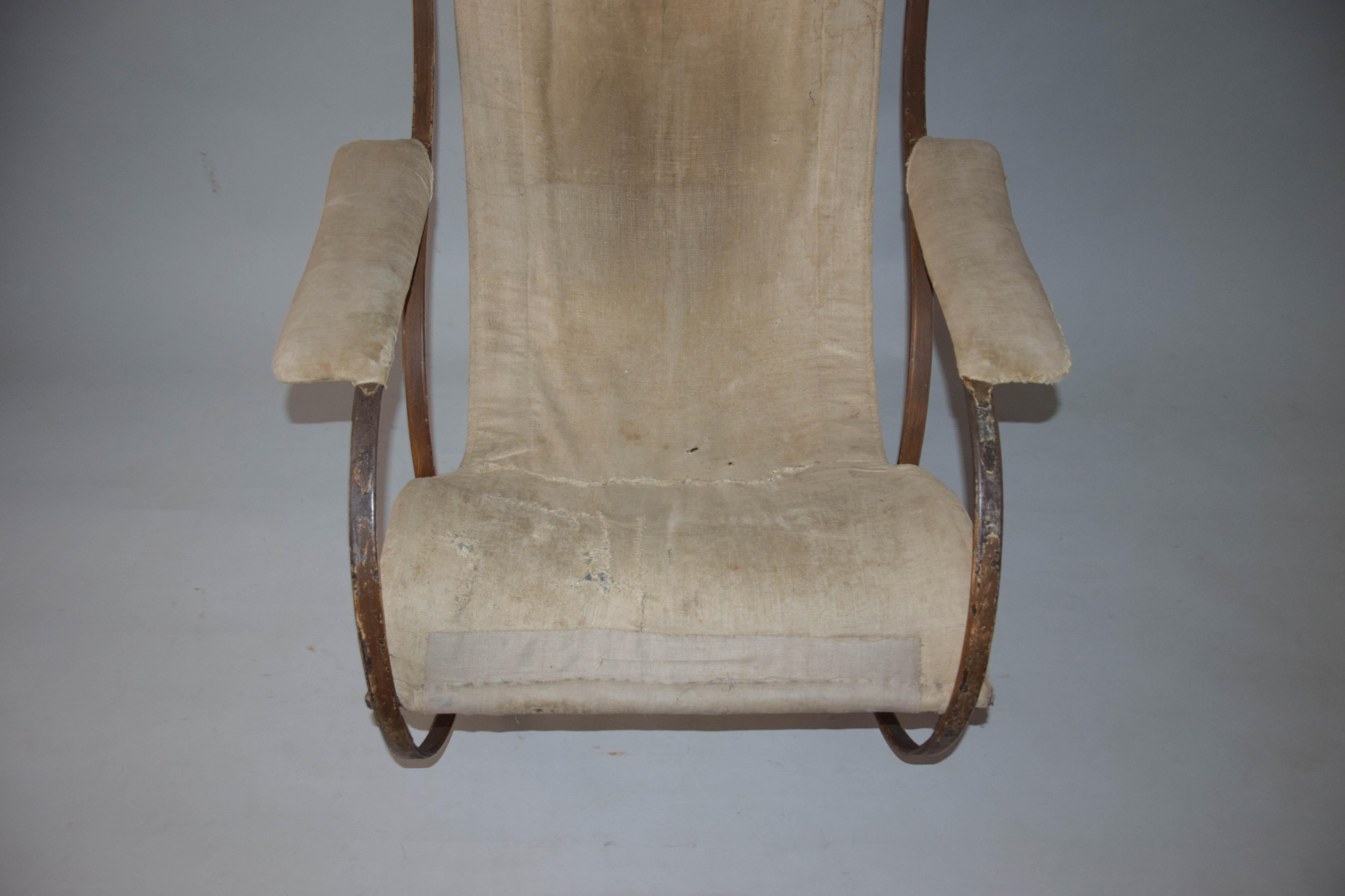 English Extremely Rare Rocking Chair by Peter Cooper, 1850s For Sale