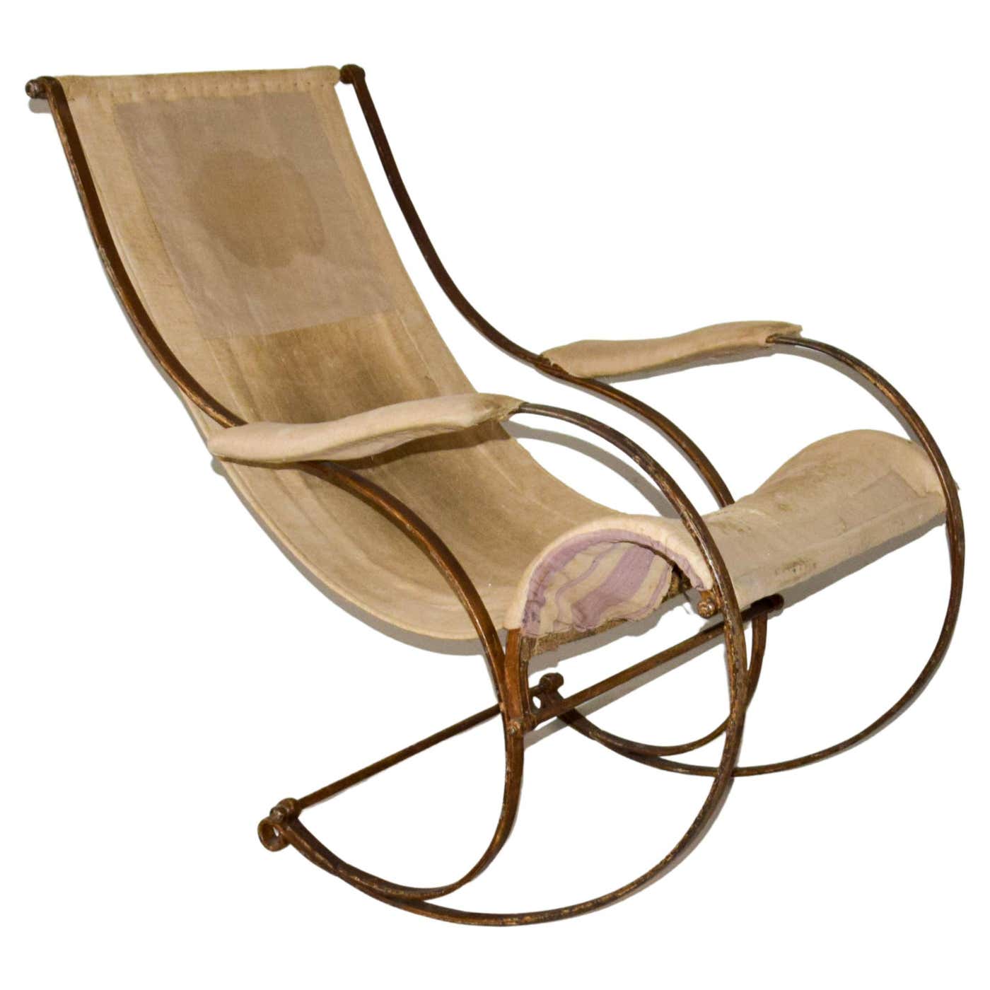 Extremely Rare Rocking Chair by Peter Cooper, 1850s For Sale at 1stDibs