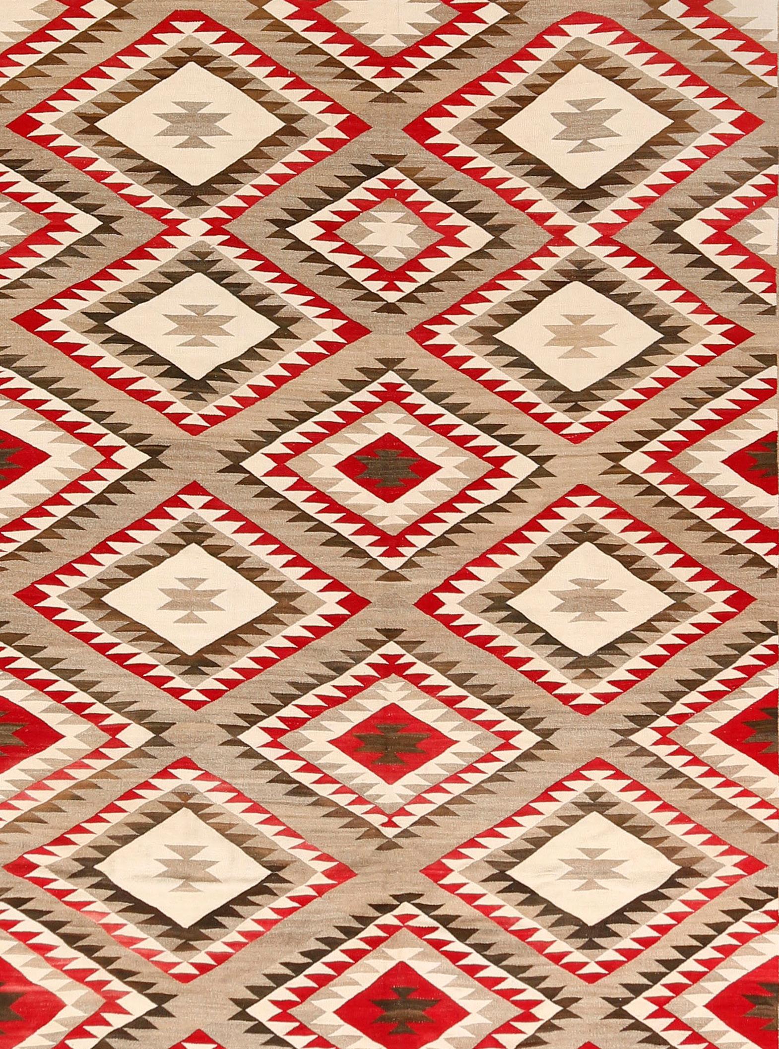 XX secolo Tappeto Navajo d'epoca estremamente raro e di grandi dimensioni  8'3 x 15'5 in vendita