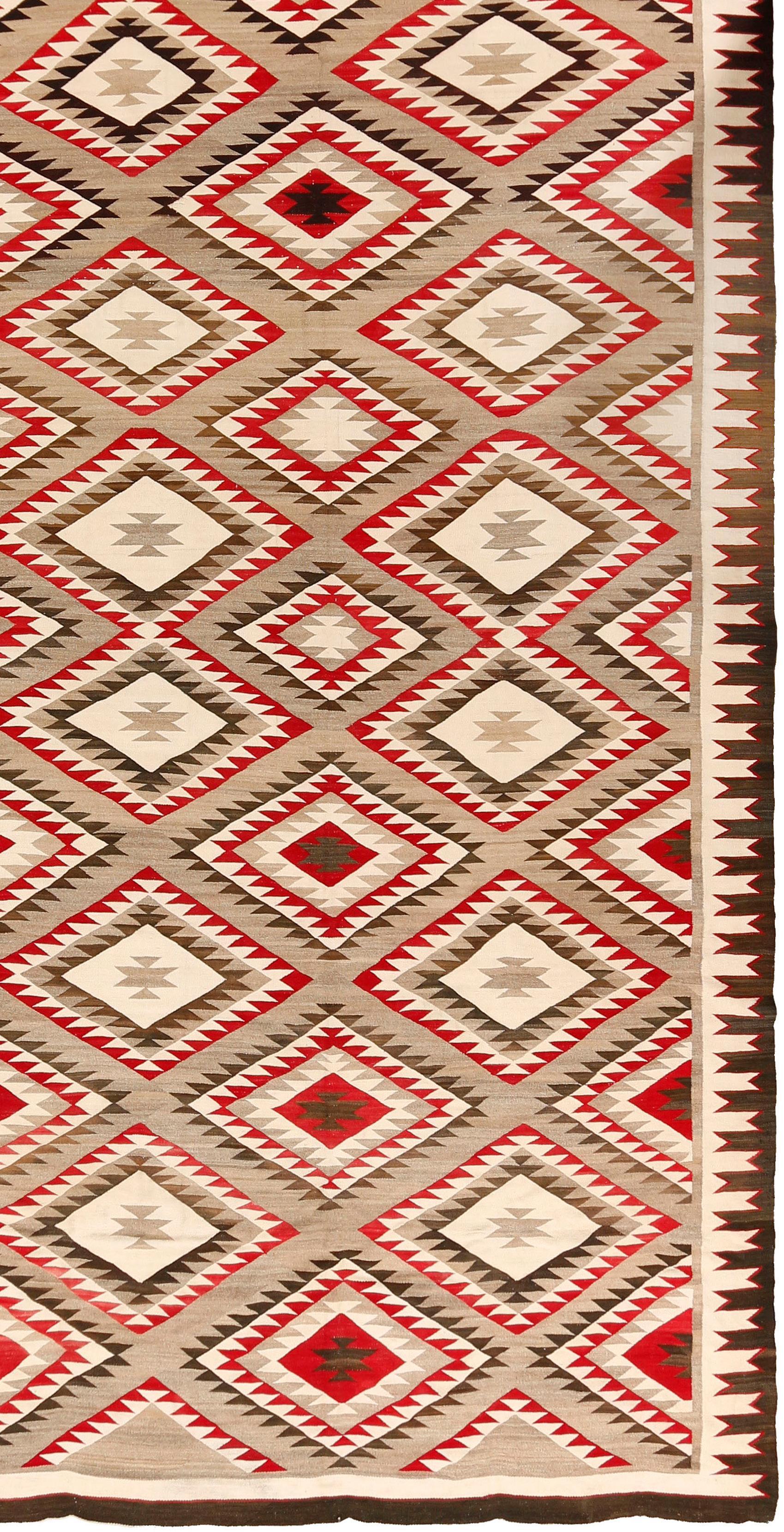 Lana Tappeto Navajo d'epoca estremamente raro e di grandi dimensioni  8'3 x 15'5 in vendita