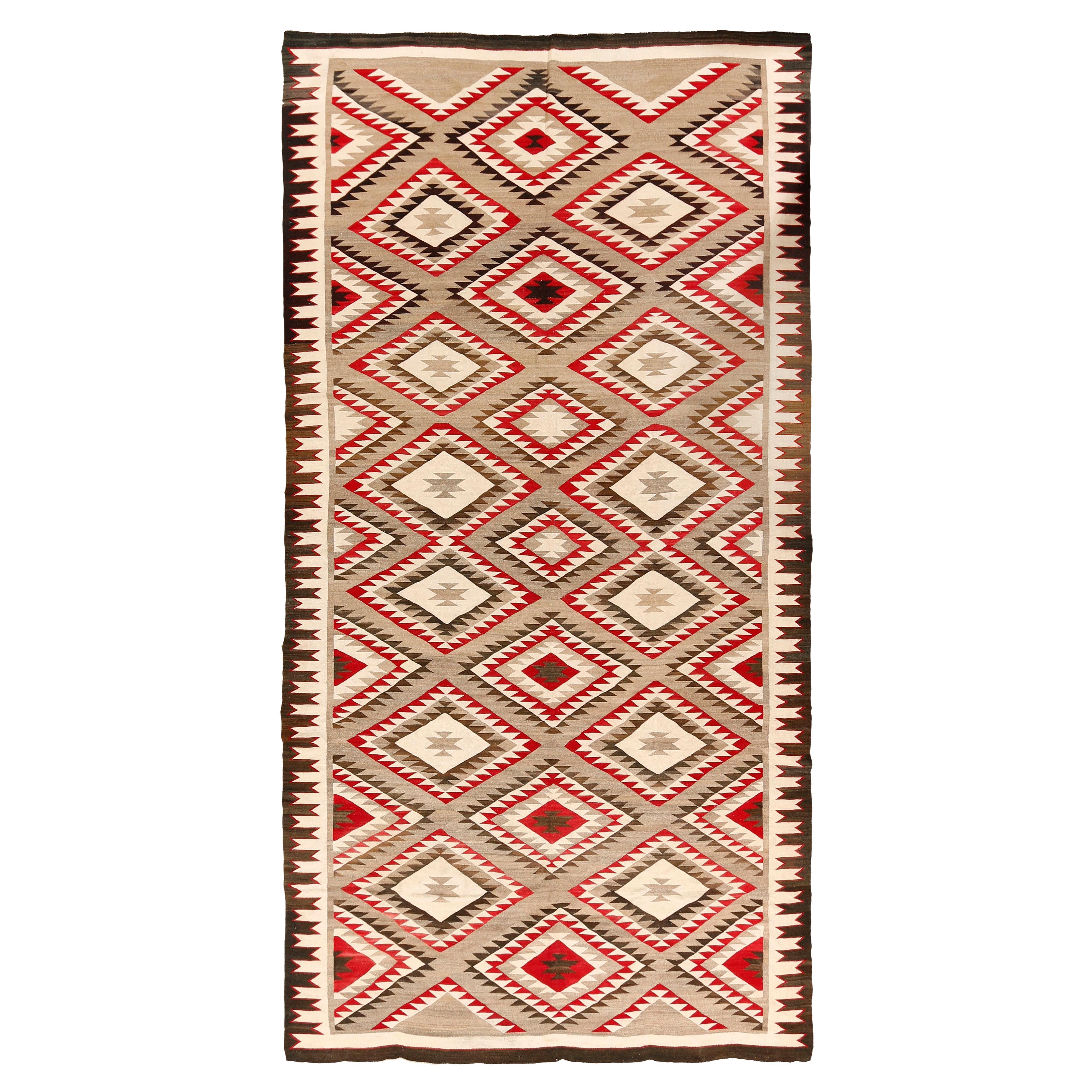 Tapis Navajo vintage extrêmement rare  8'3 x 15'5