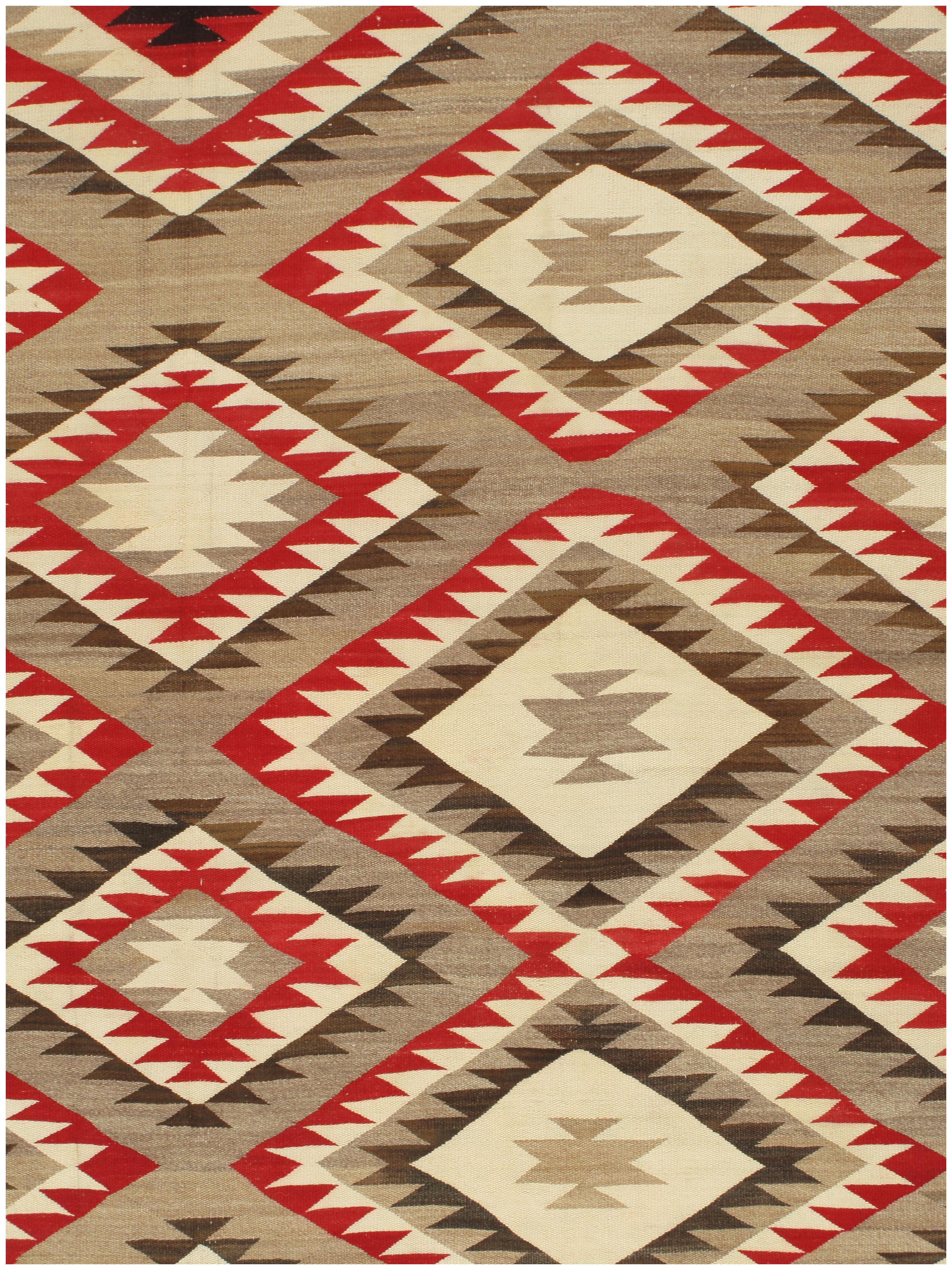 Äußerst seltener roter Navajo-Teppich in Raumgröße Vintage  8'3 x 15'5 im Angebot 1