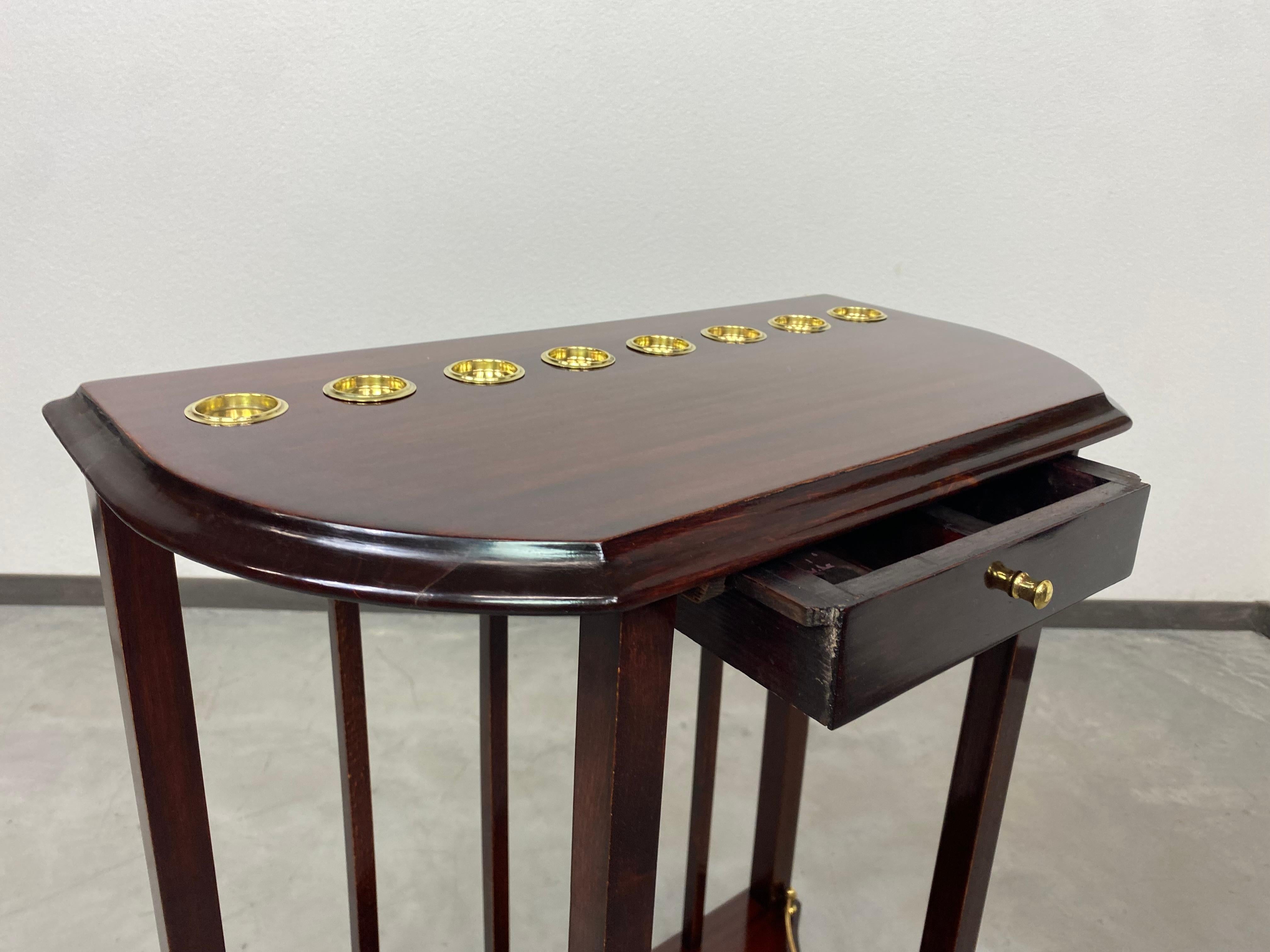 Brass Extremely rare secession console table for 8 candles For Sale