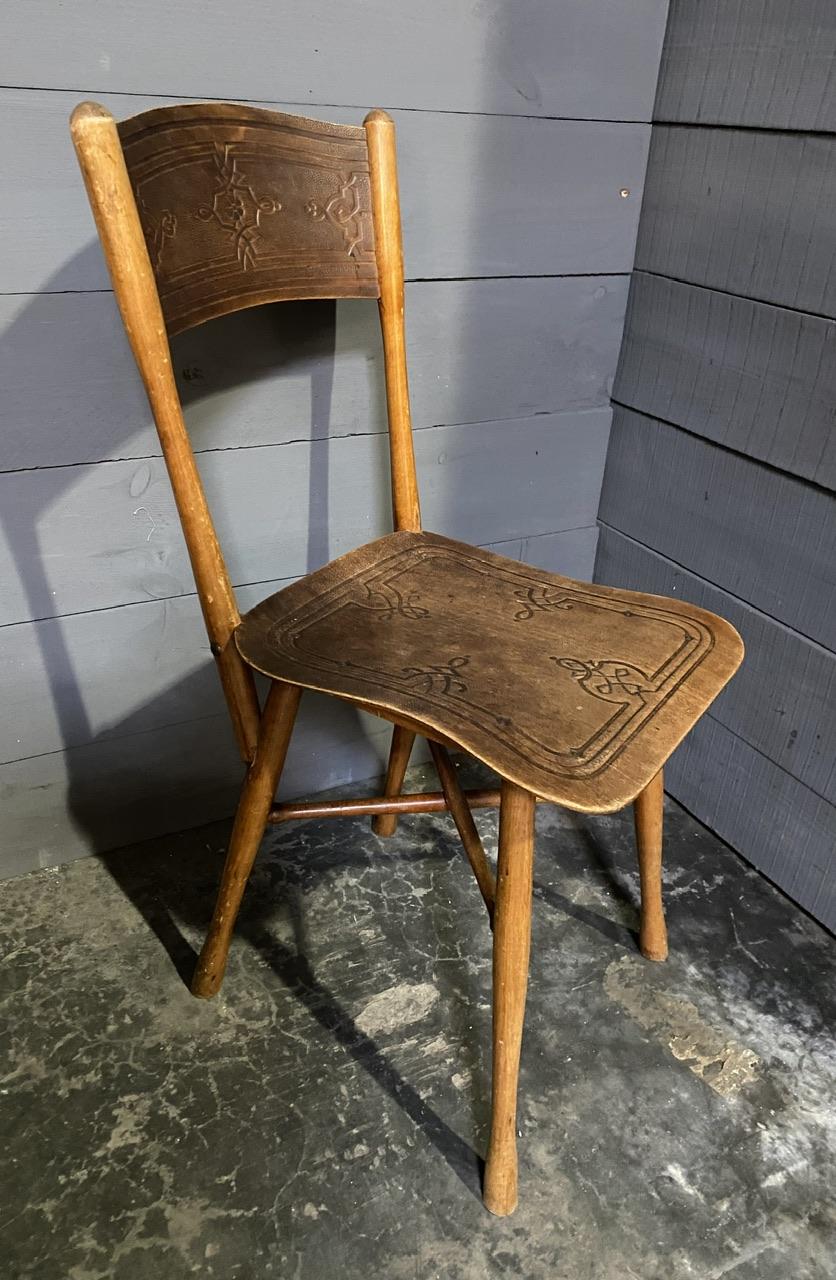 Extremely Rare set 12 J & J Kohn Bentwood Bistro Dining Chairs For Sale 3