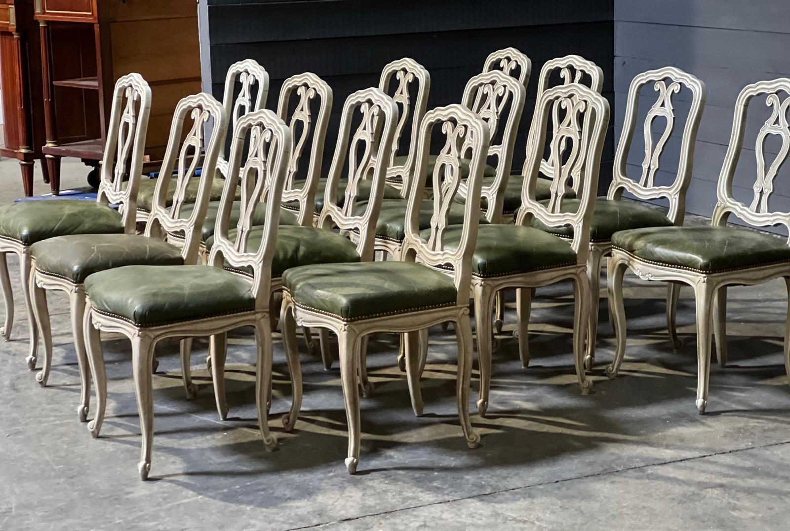 Extremely Rare Set 16 French Dining Chairs 5