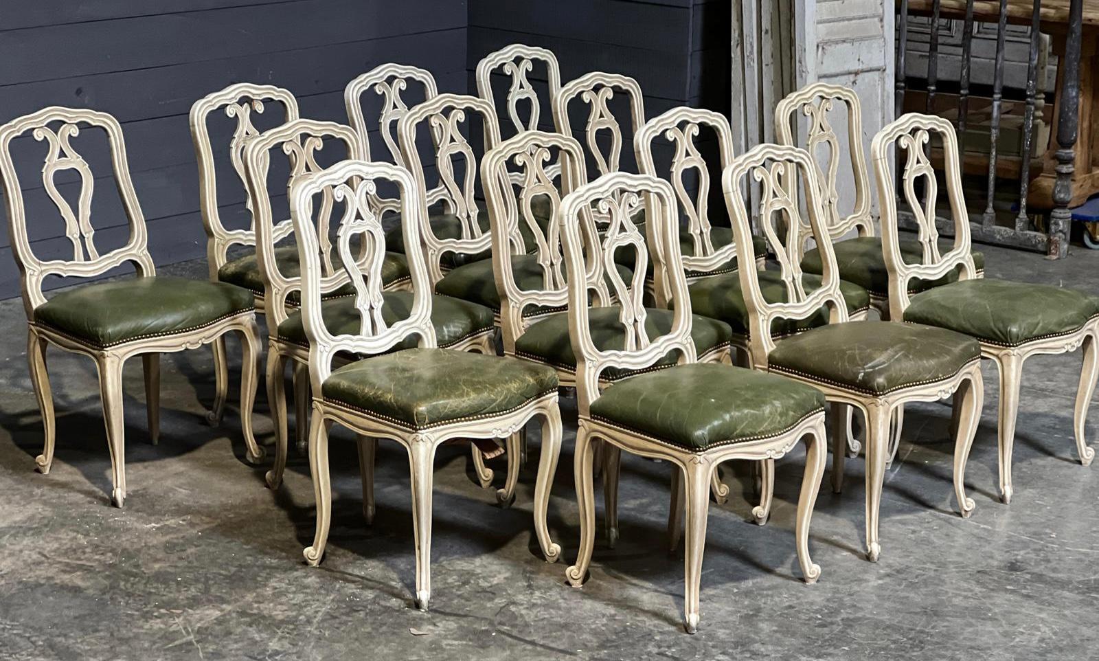 Extremely Rare Set 16 French Dining Chairs 6
