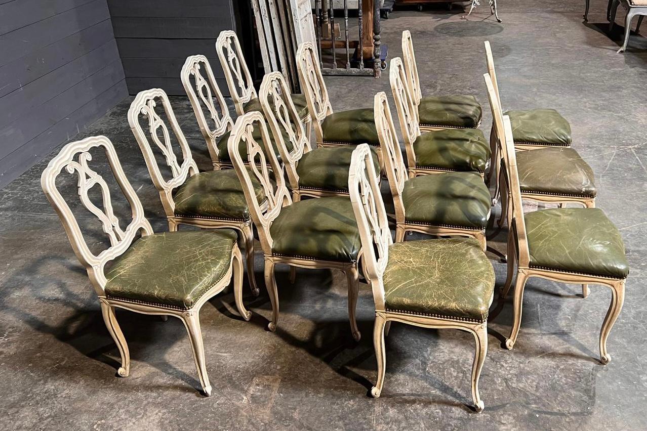 Extremely Rare Set 16 French Dining Chairs 10