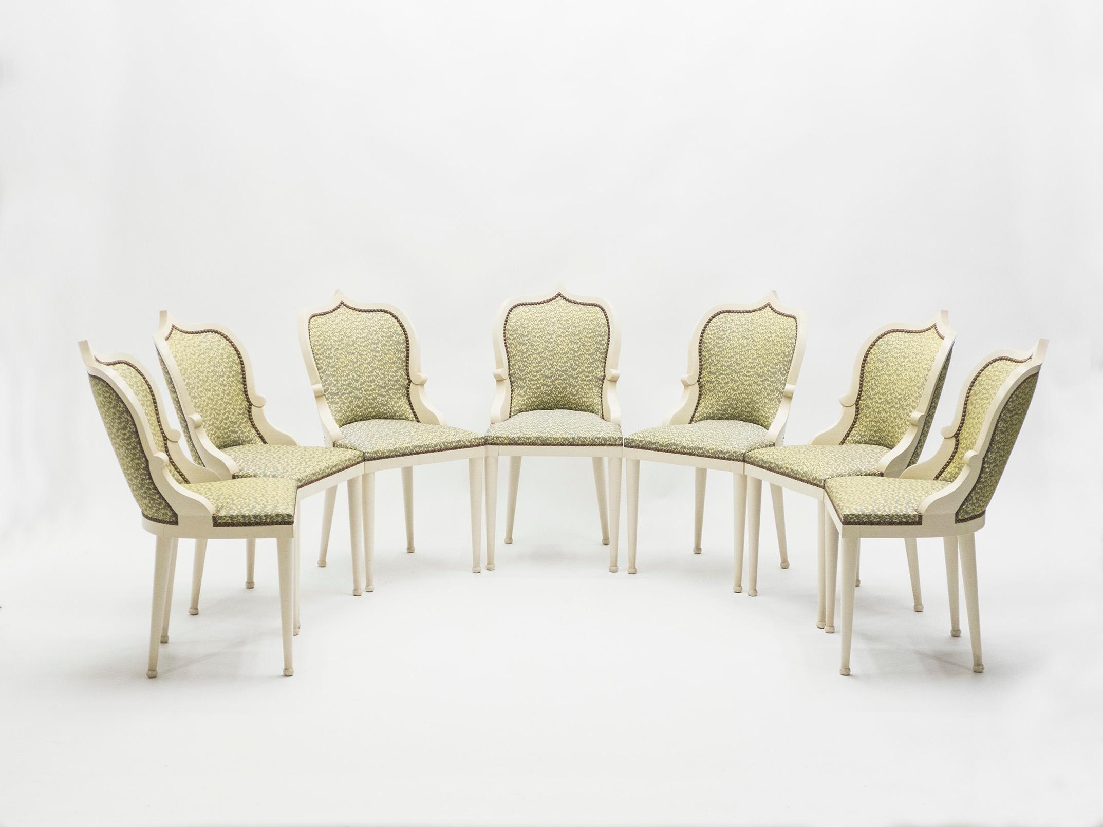 Extremely Rare Set of 10 Garouste & Bonetti ‘Palace’ Dining Chairs, 1980 1