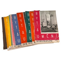 Série extrêmement RARE de magazines BYT A UMENI - Années 1930 / Avant-garde