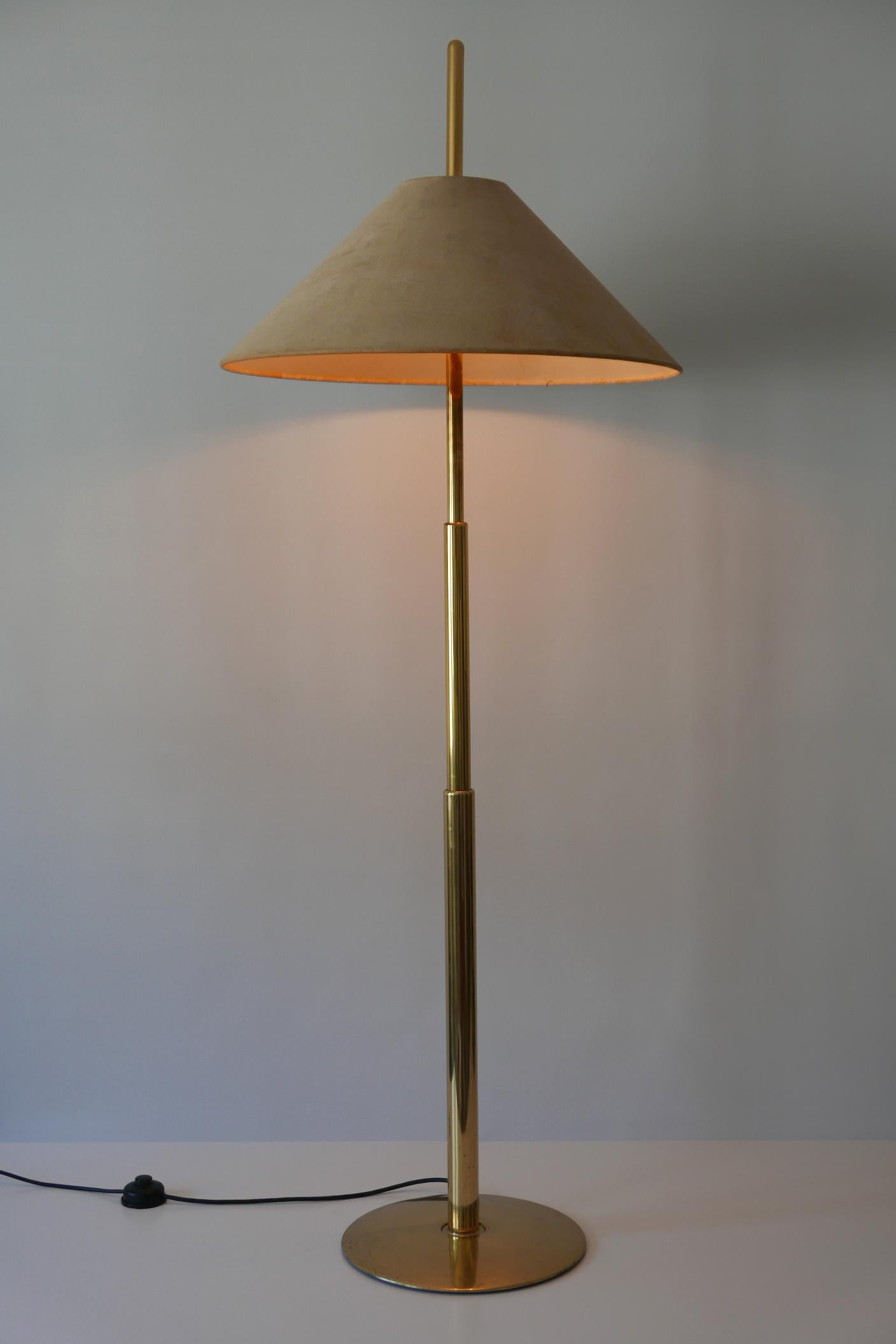 Mid-Century Modern Extremely Rare Telescopic Brass Floor Lamp by Ingo Maurer for Design M 1970s