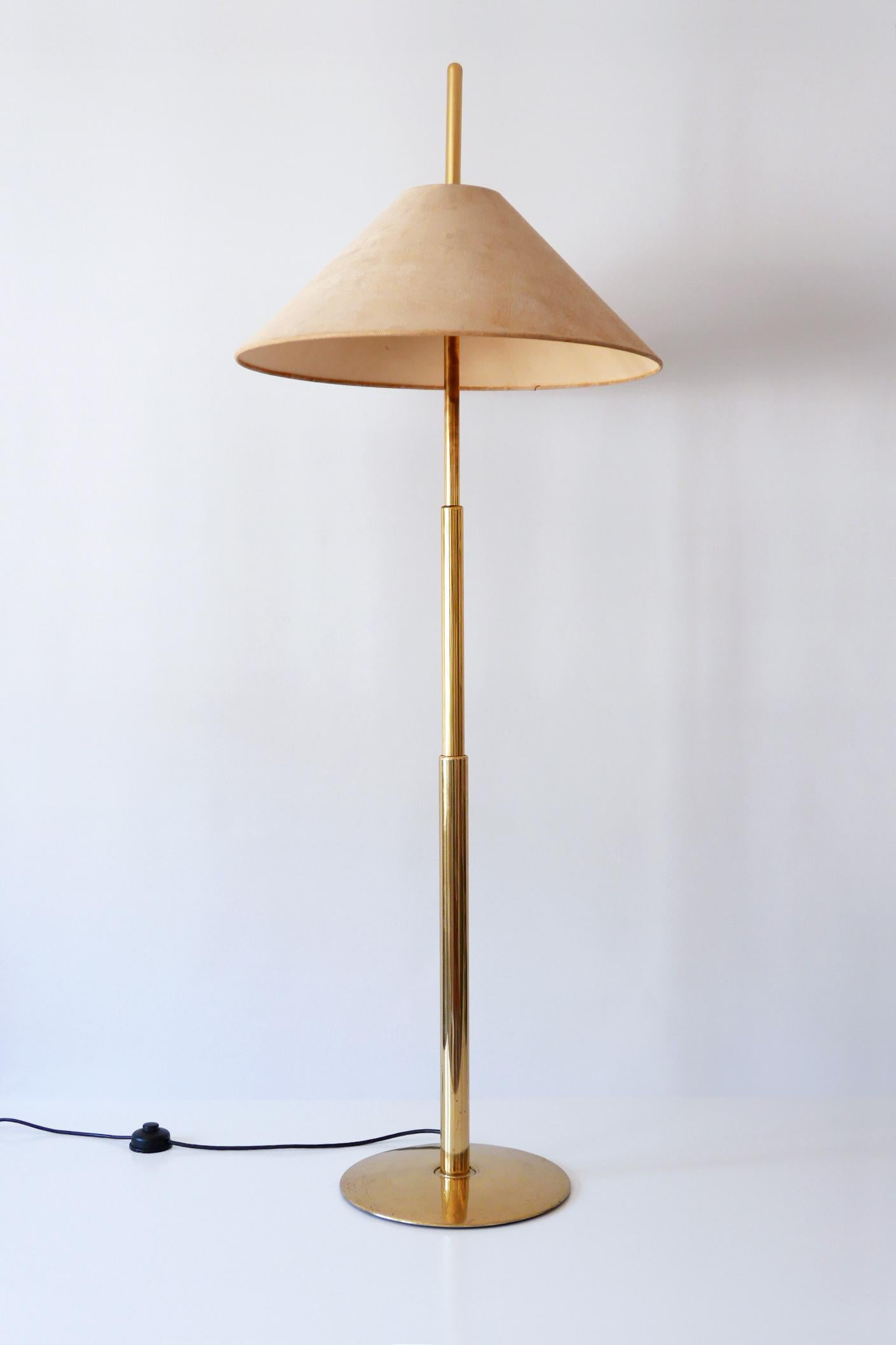 Extremely Rare Telescopic Brass Floor Lamp by Ingo Maurer for Design M 1970s 1