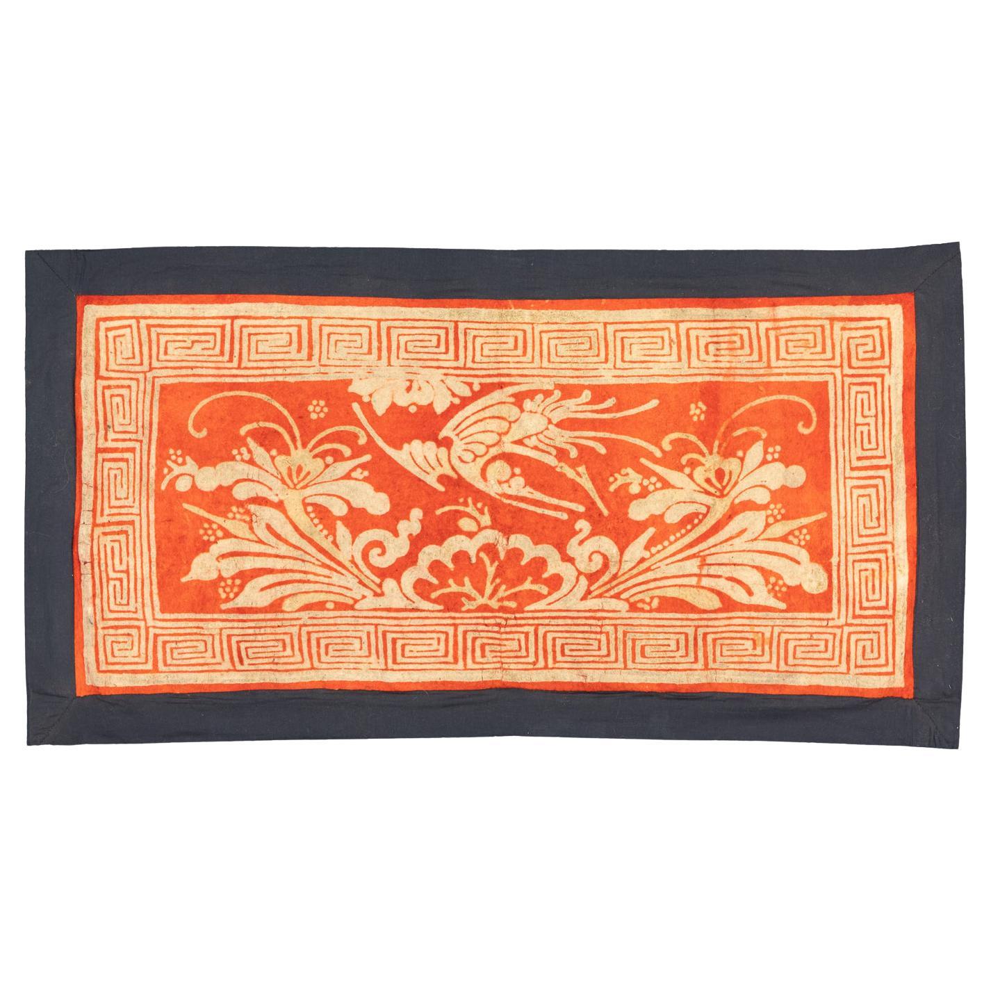 Extremely Rare Tibetan Antique Felt Rug, 18th Century For Sale