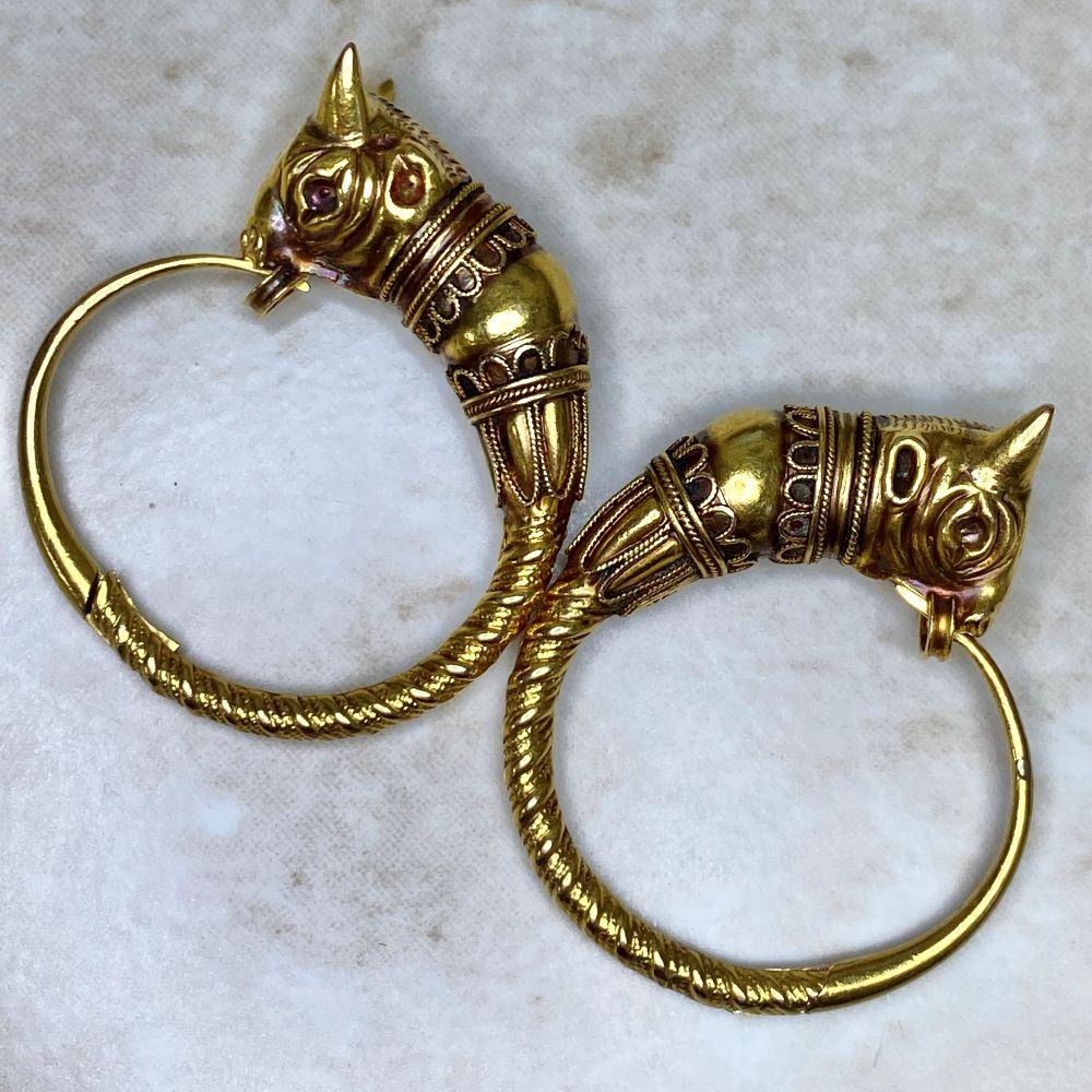 Extremely Rare Tiffany & Co Cesnola Earrings. Circa 1880. Museum Quality. For Sale 2